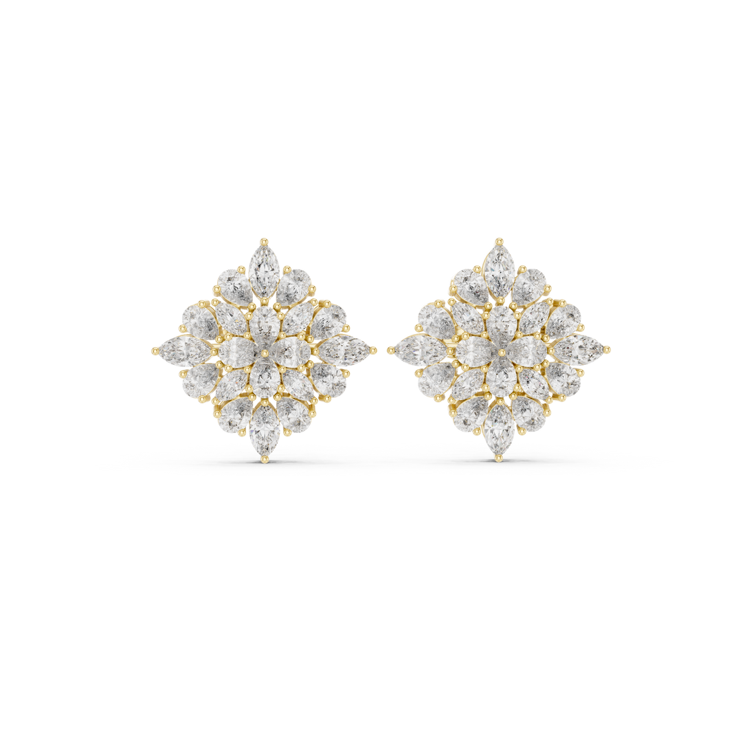 Luxury diamond brooch with intricate design and premium gemstone arrangement.