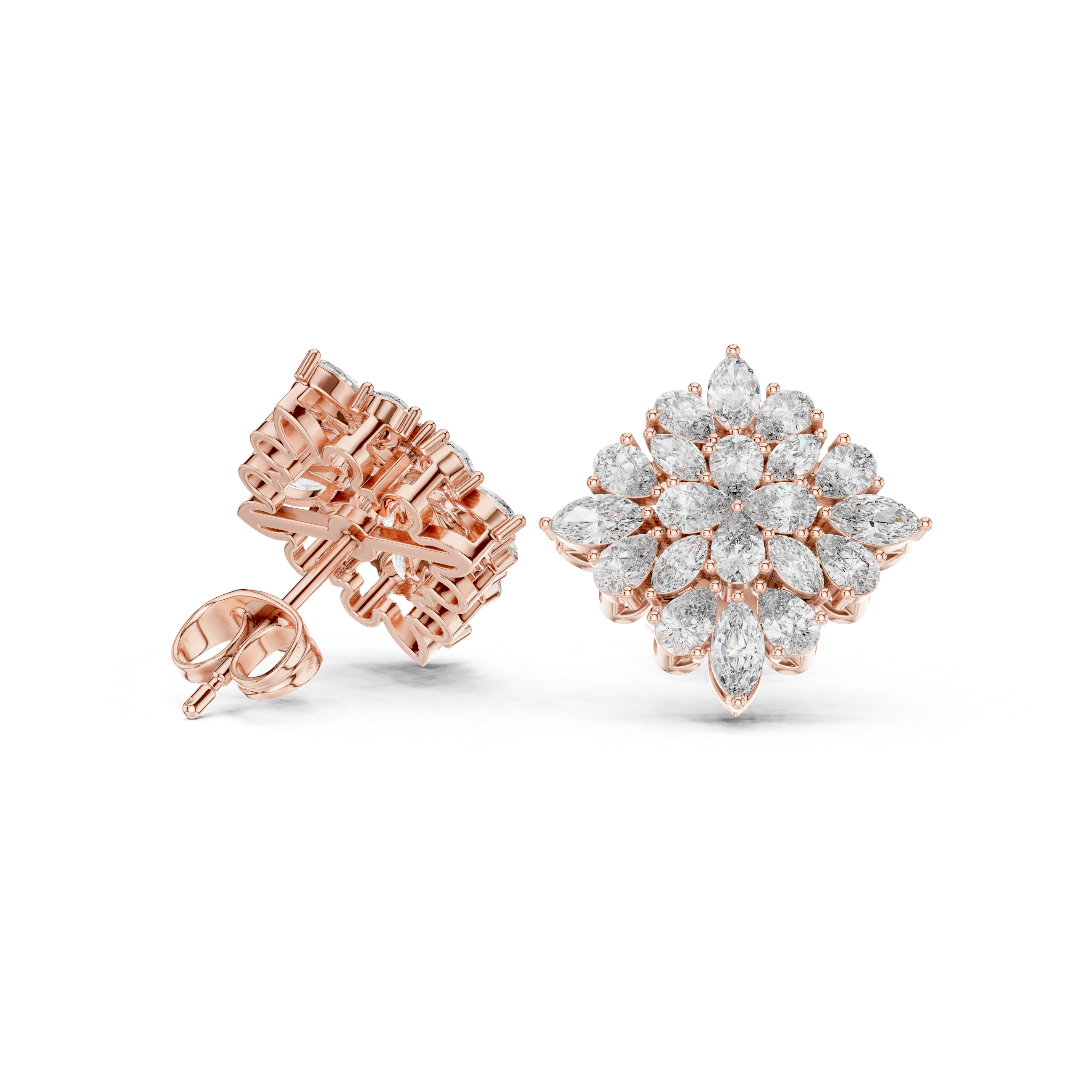 Modern geometric brooch with sharp structured edges and contemporary styling.