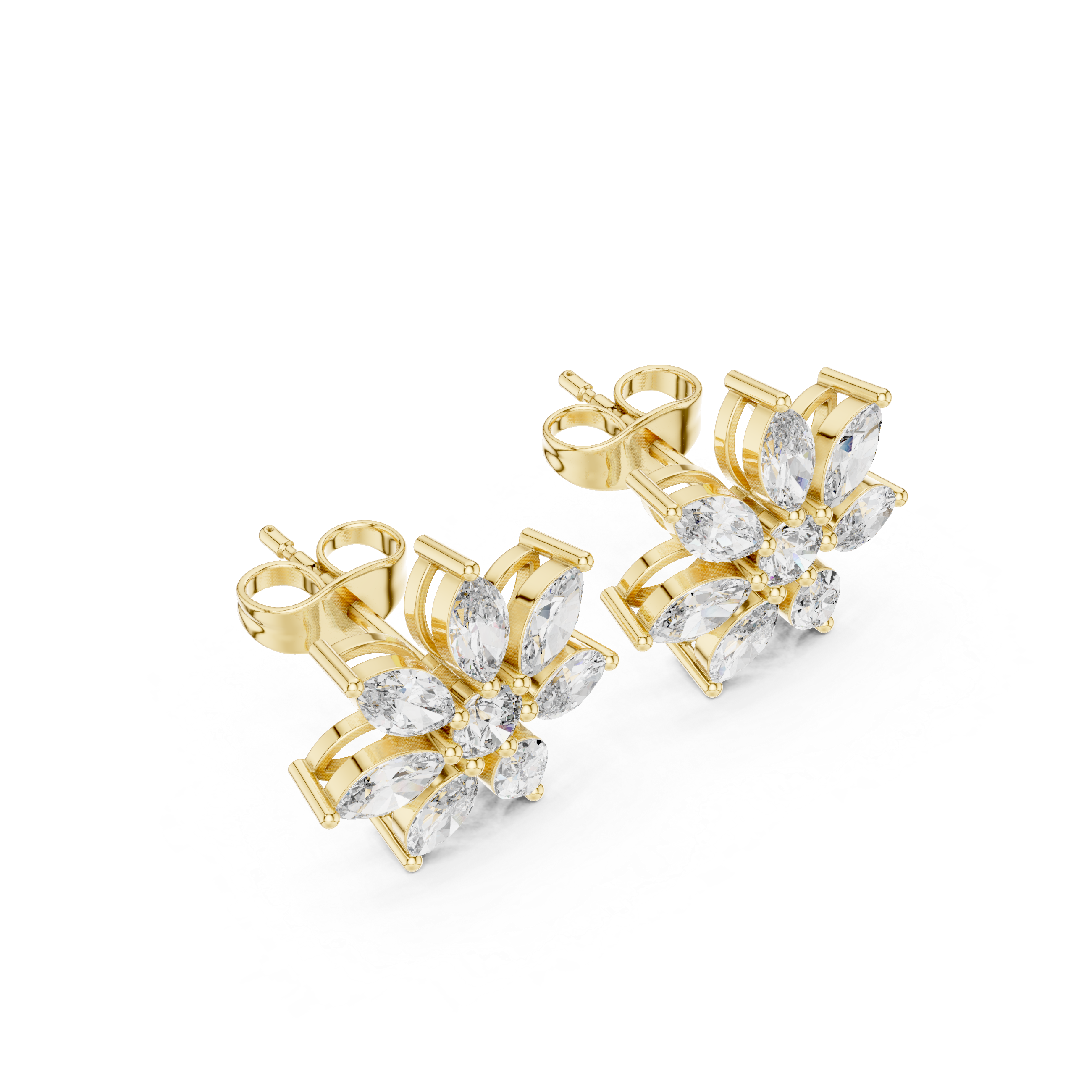 Stylish children's stud earrings with safe secure backing.