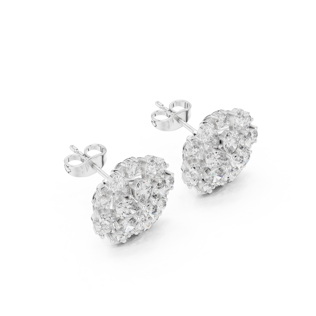 Designer floral diamond ring inspired by blooming flower patterns.