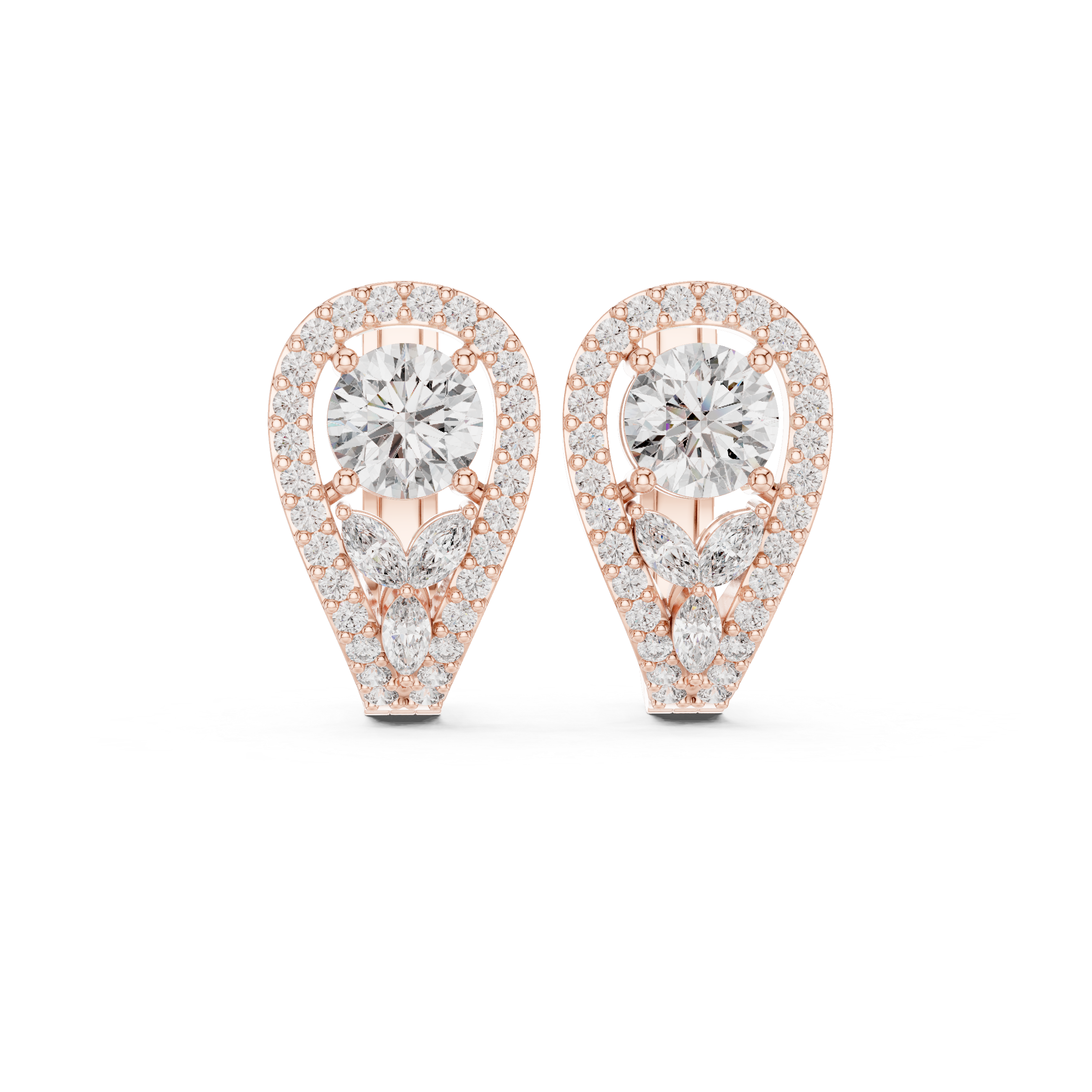 Luxury layered diamond pendant necklace with multiple sparkling stones.