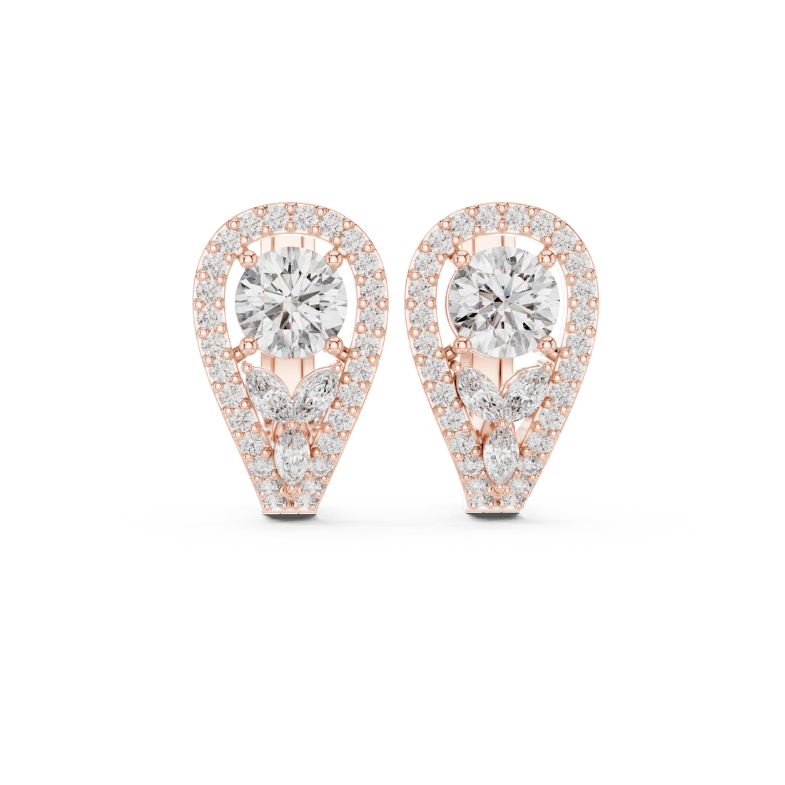 Luxury layered diamond pendant necklace with multiple sparkling stones.