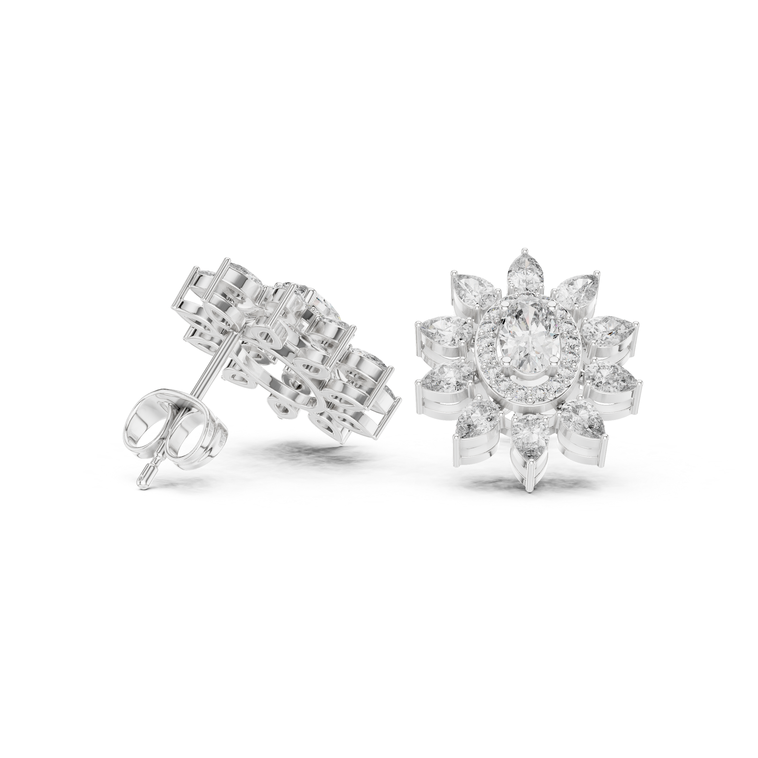 Luxury men's diamond band featuring row of sparkling stones.