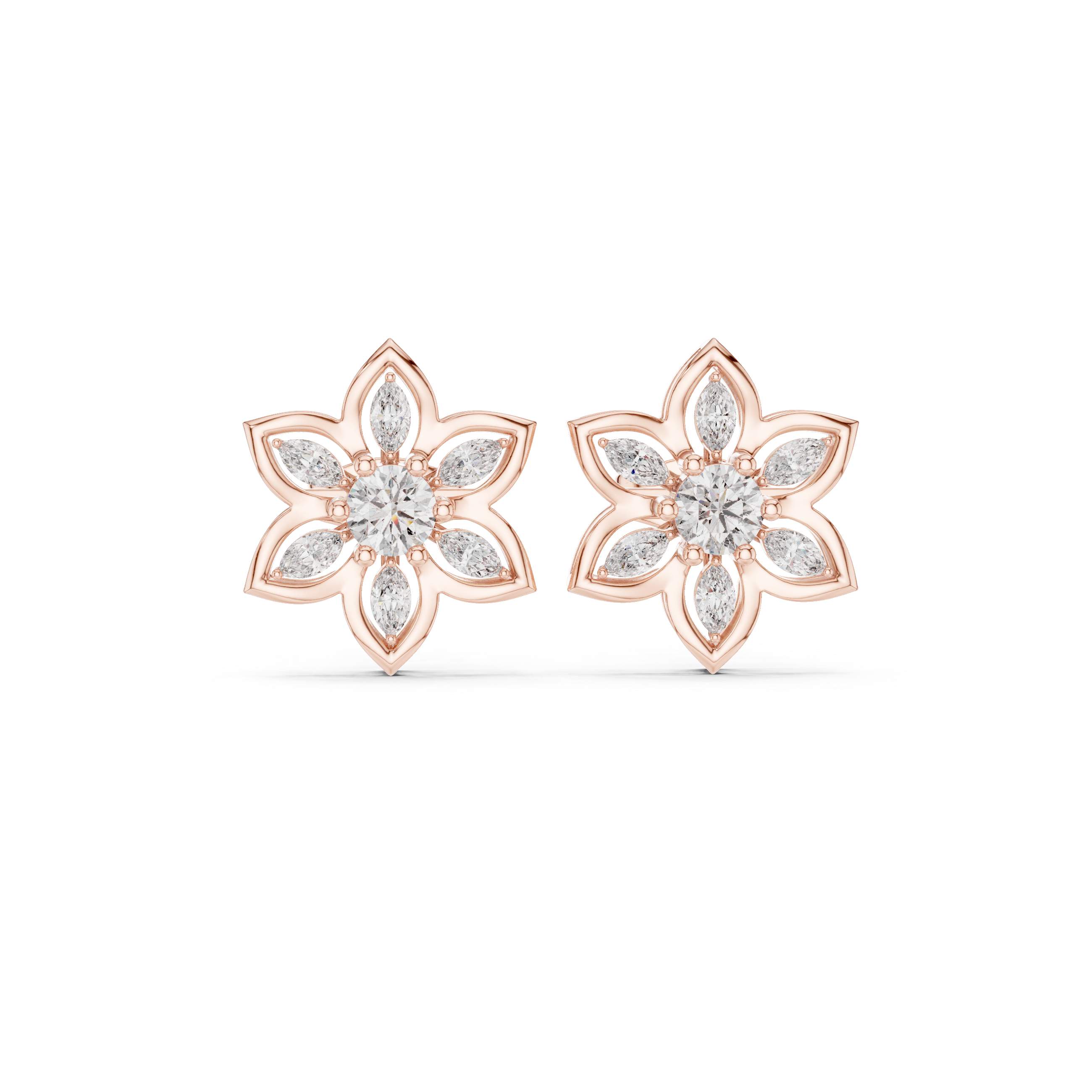 Modern ear cuff earrings featuring wrap-around structure.