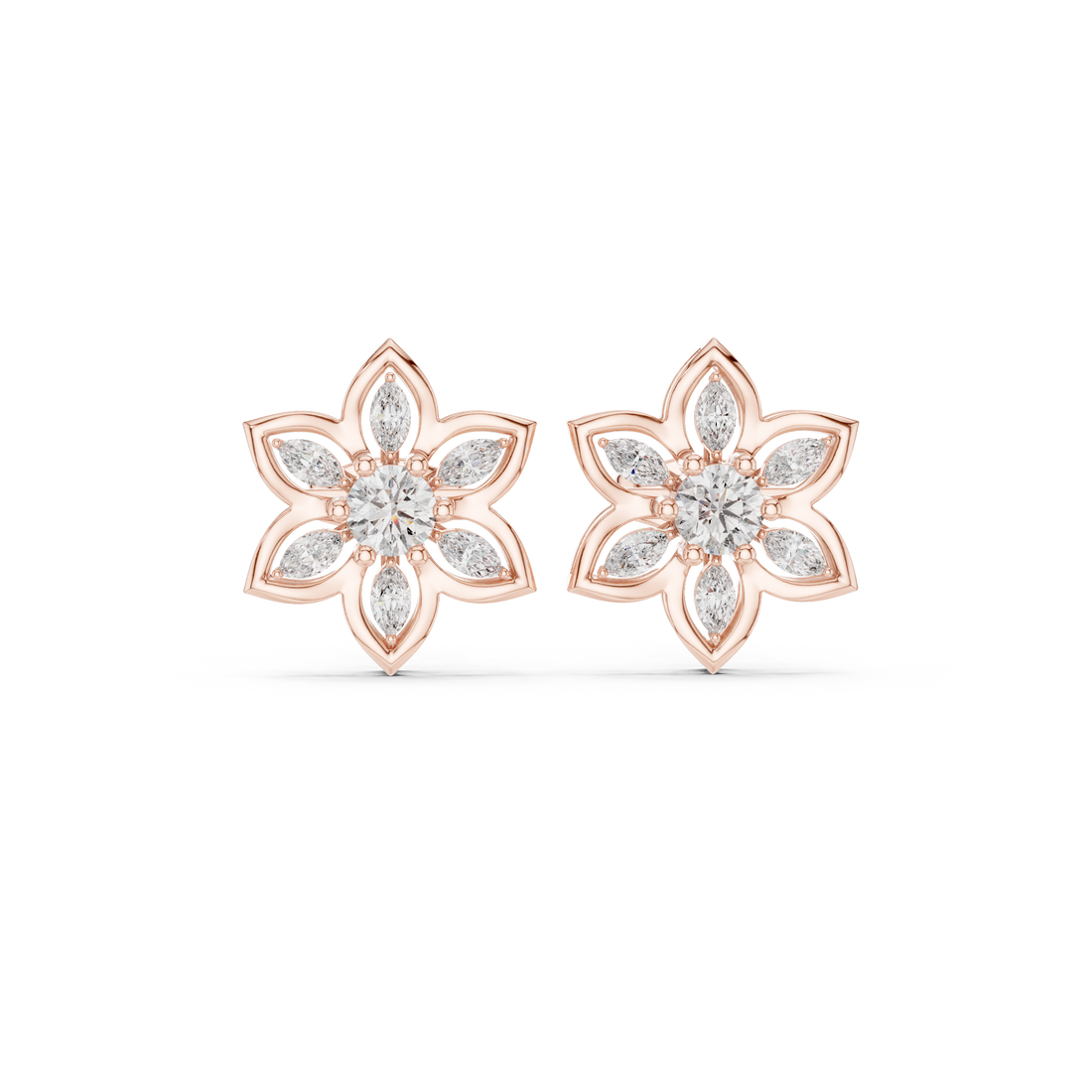 Modern ear cuff earrings featuring wrap-around structure.