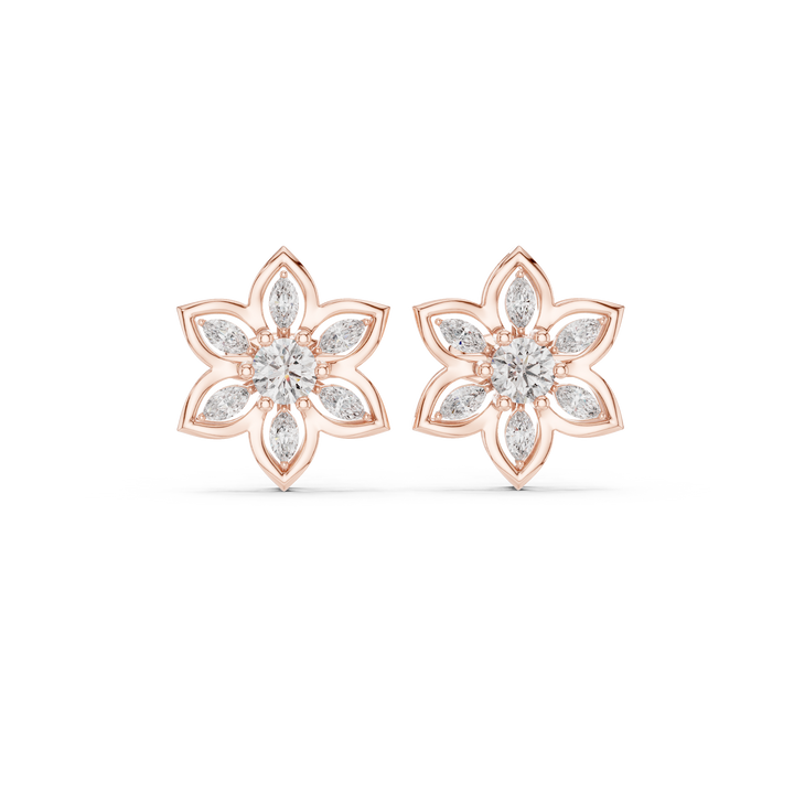 Modern ear cuff earrings featuring wrap-around structure.