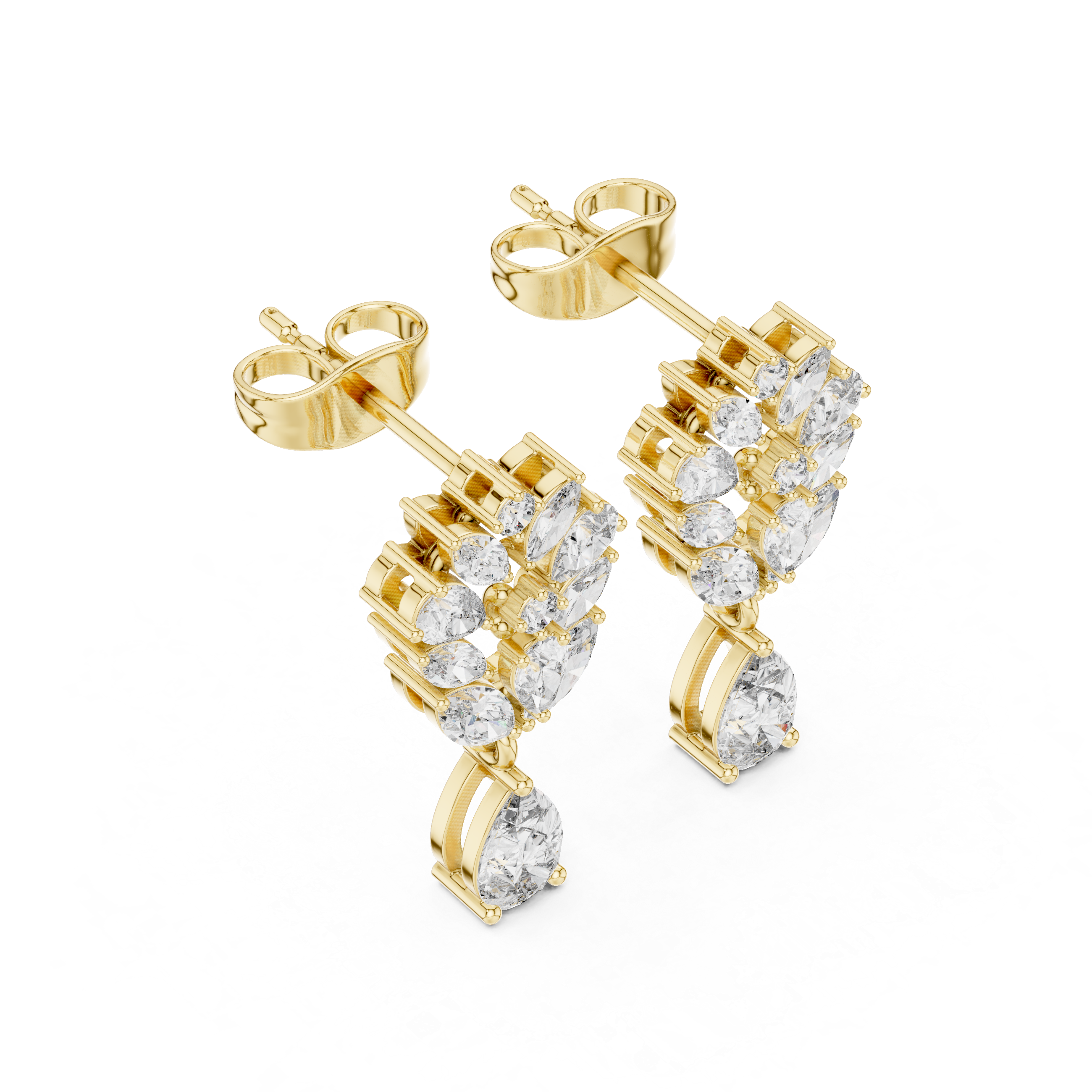 Modern minimalist earrings featuring sleek geometric design.