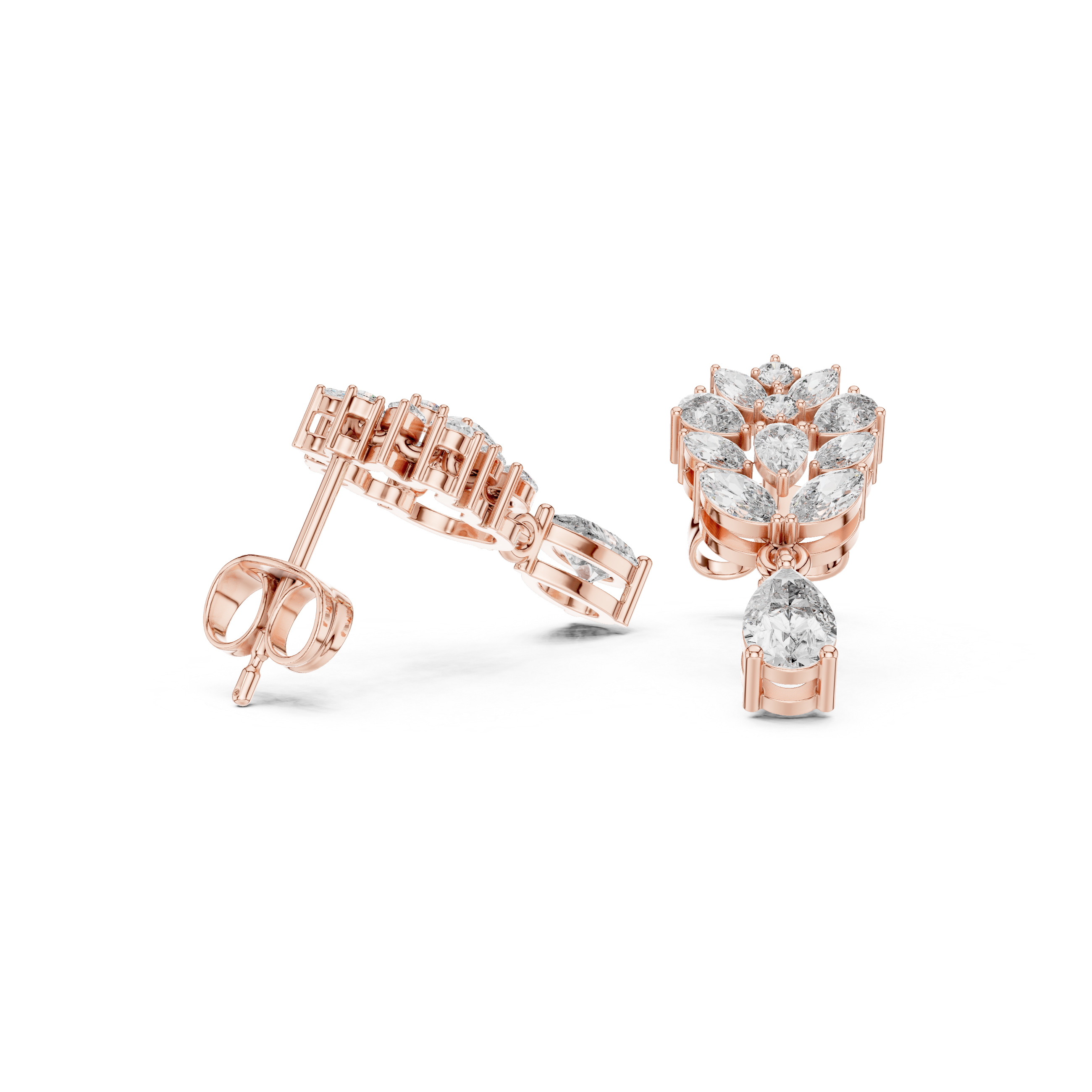Classic halo diamond ring with sparkling side stones.