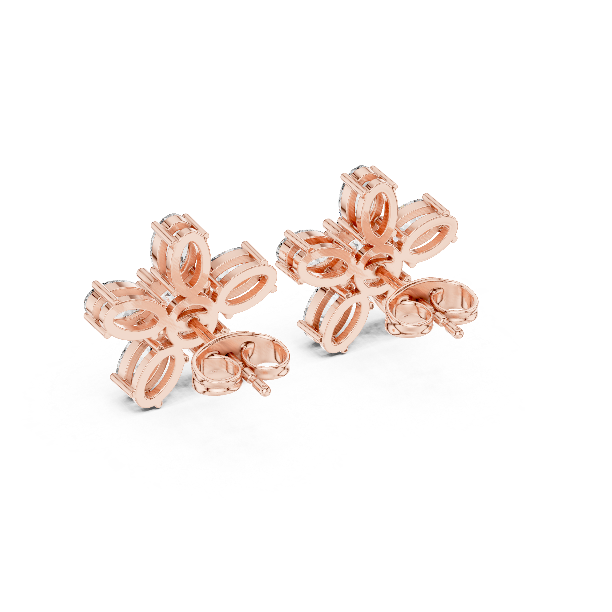 Twisted band diamond ring with modern design.