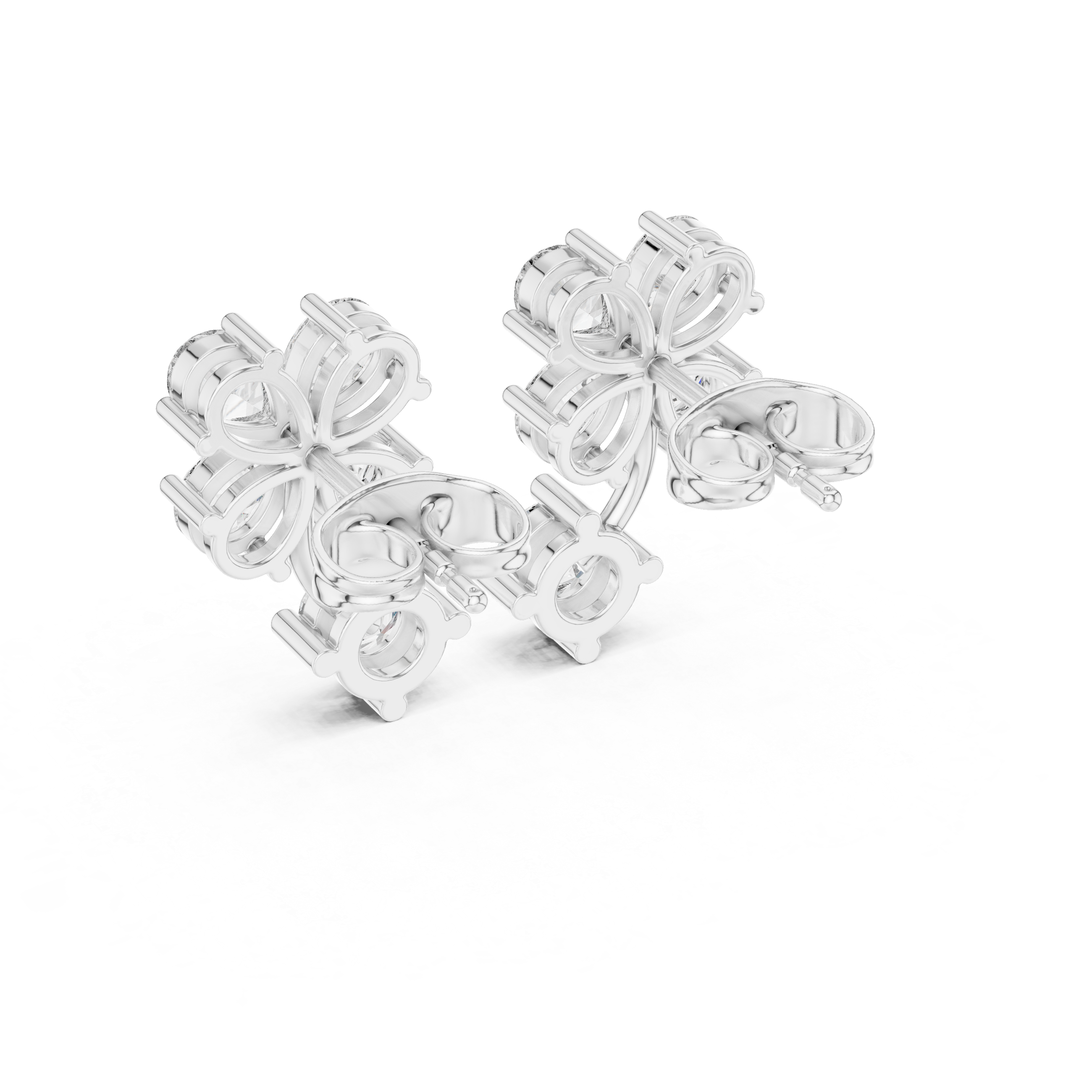 Diamond brooch with intricate pattern.
