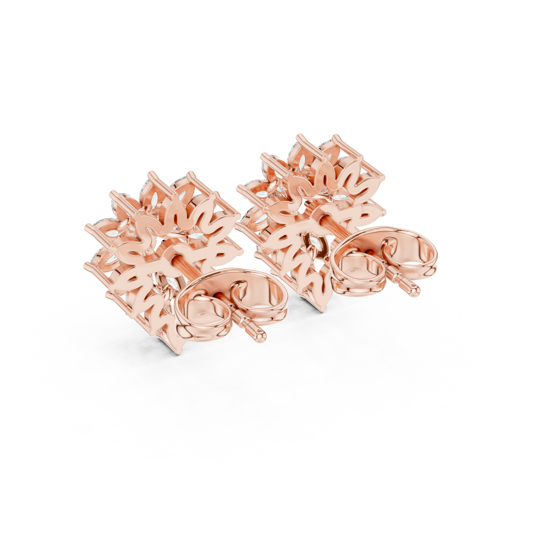 Children's stud earrings with small stones.