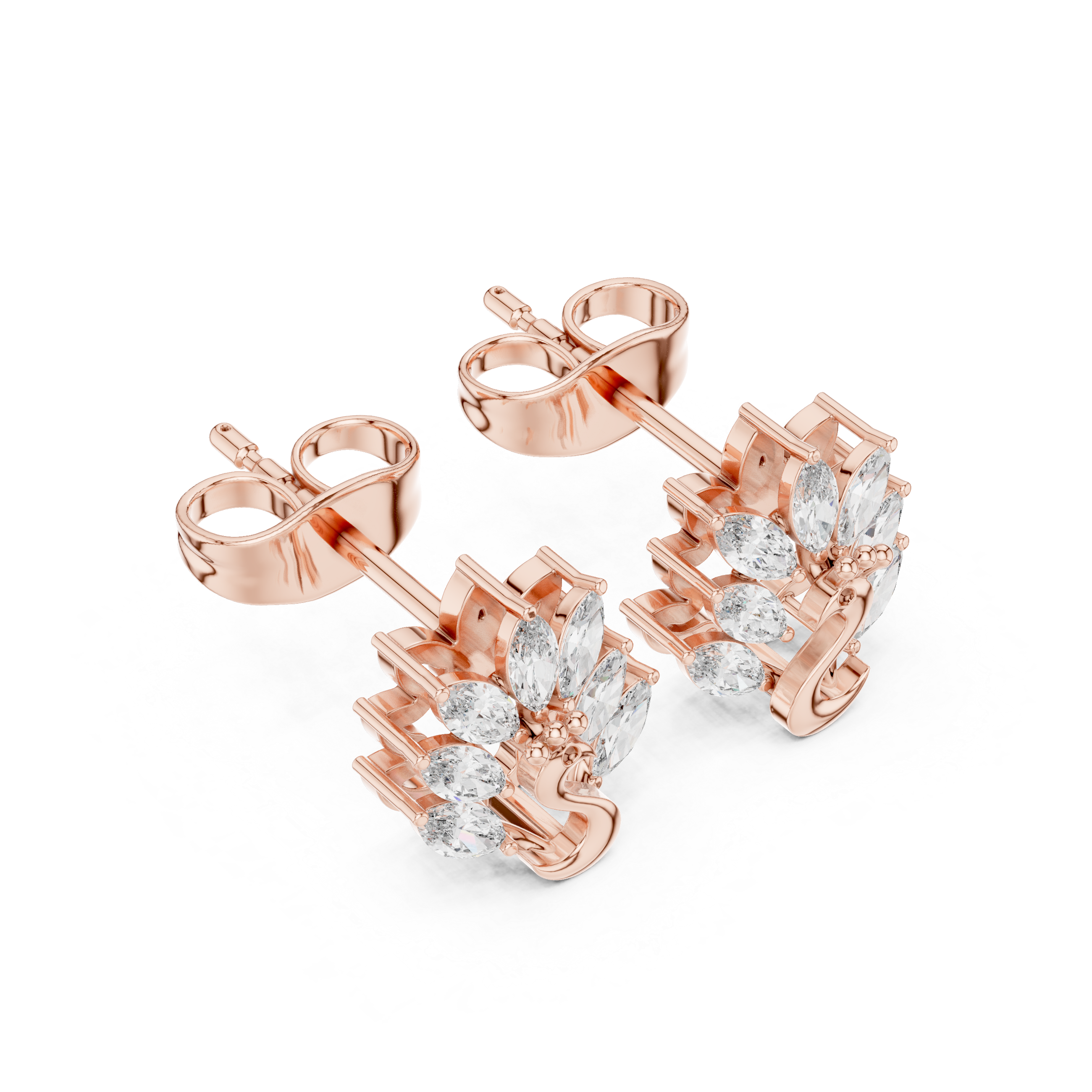 Diamond drop earrings with elegant shine.