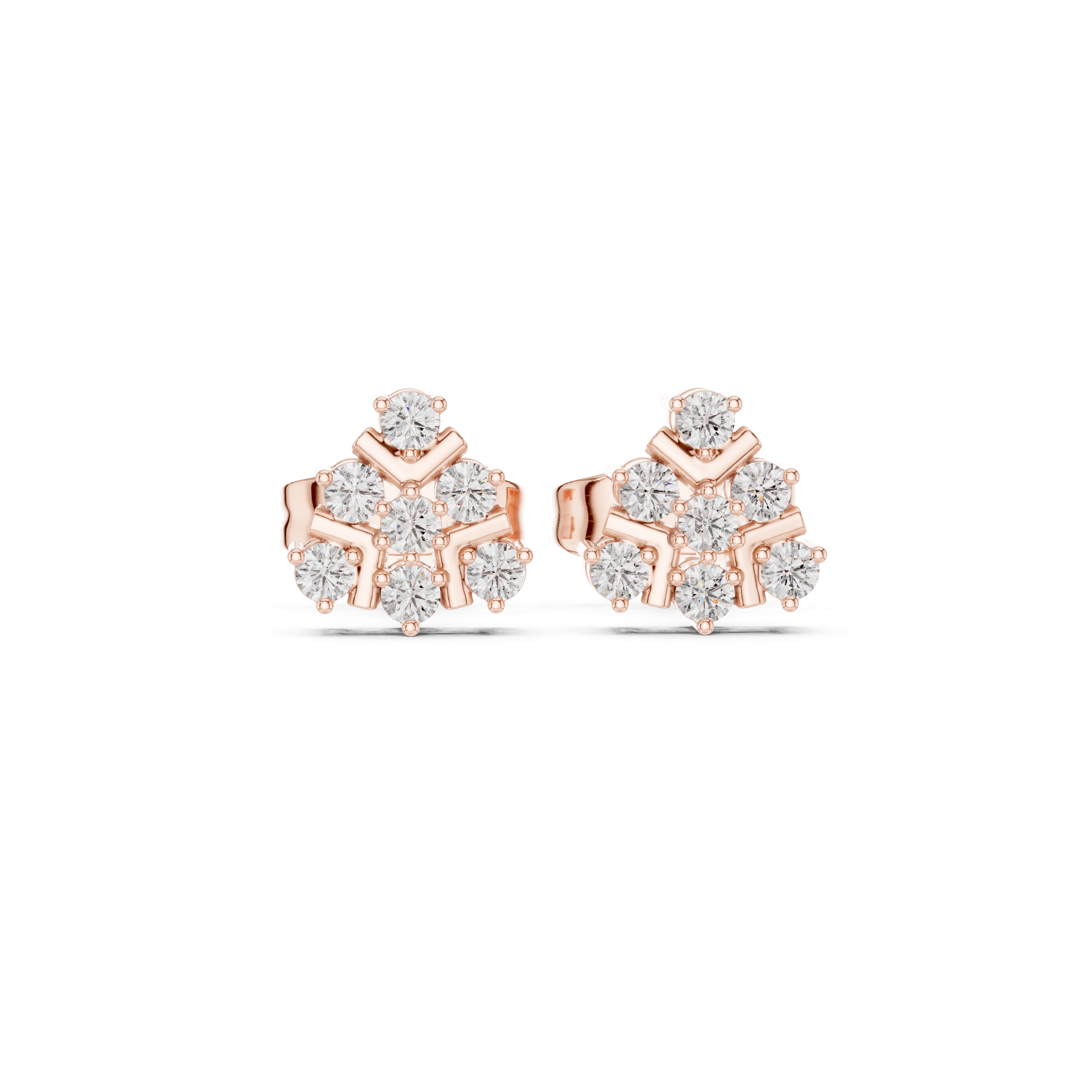 Small diamond hoop earrings with sleek design.