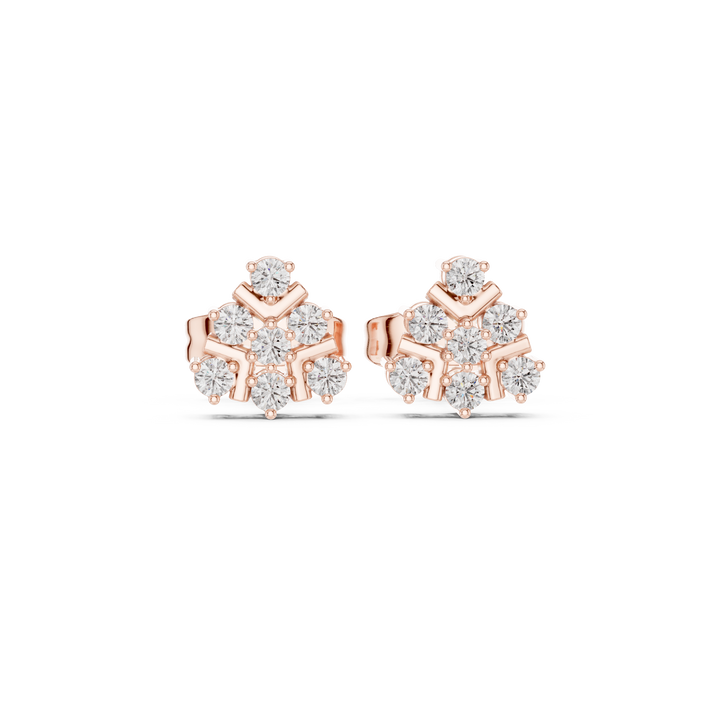 Small diamond hoop earrings with sleek design.