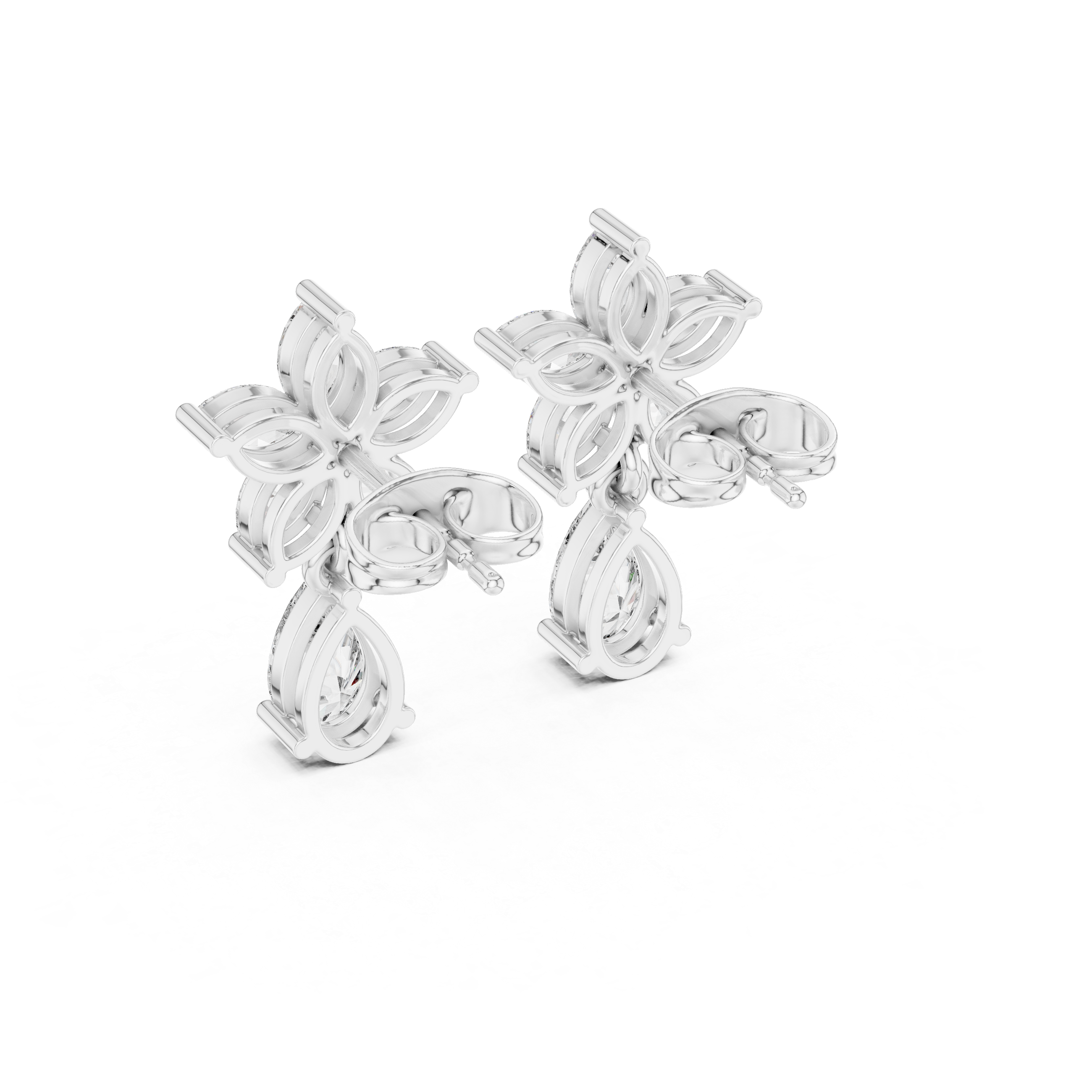 Diamond nose pin with round solitaire.
