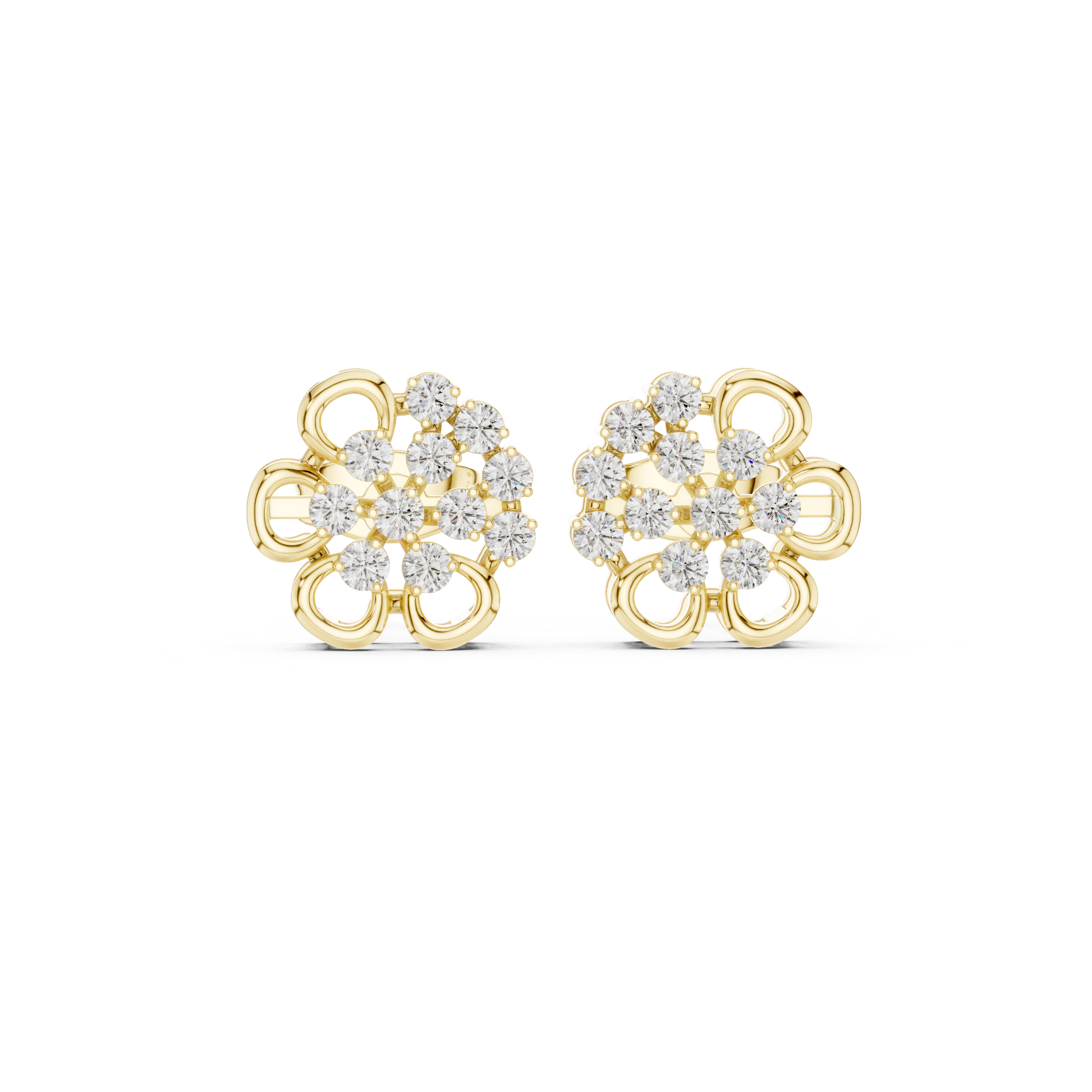 Classic rose brooch with gemstone center.