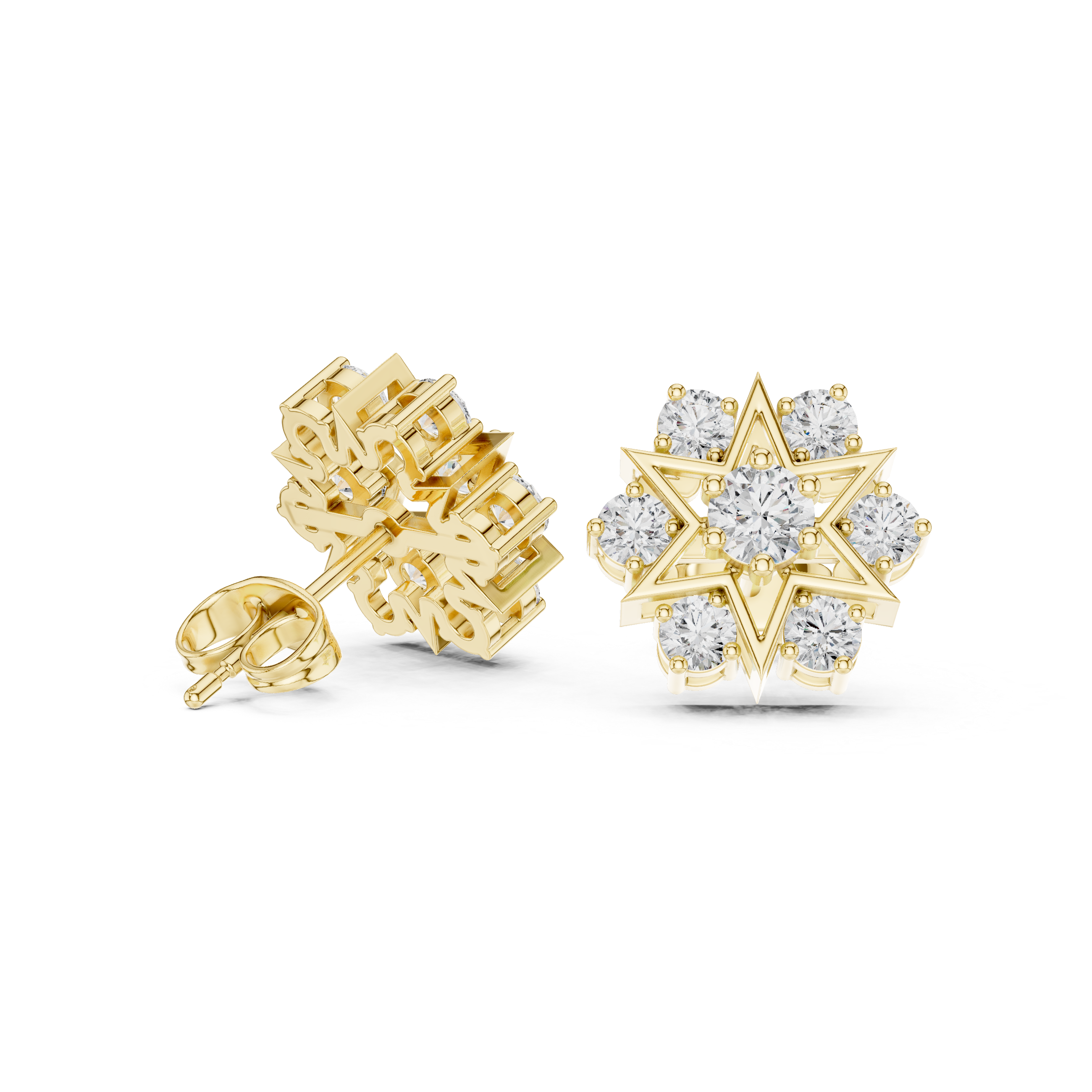 Halo ring with sparkling diamond border.