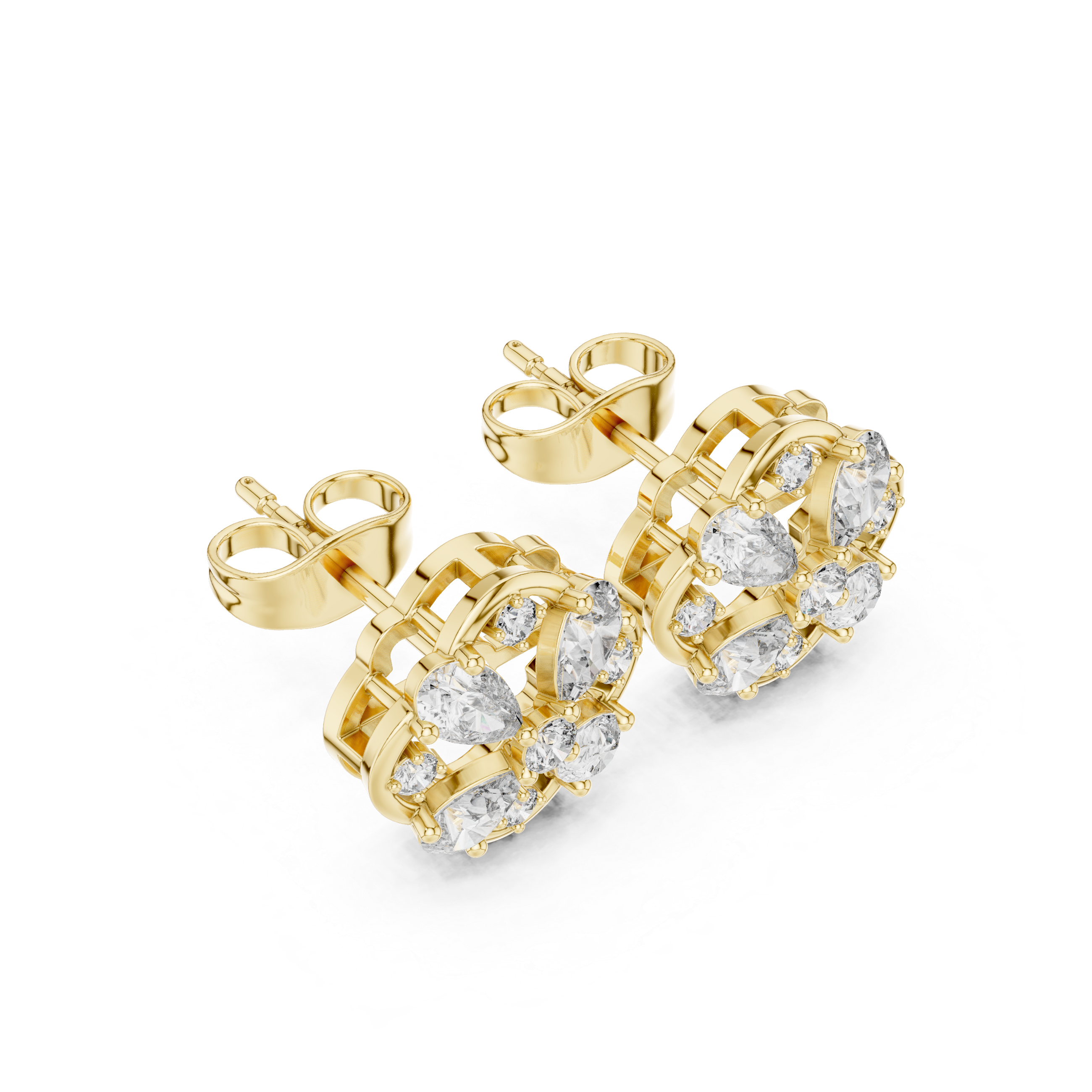 Ear cuff earrings with sleek metal wrap.