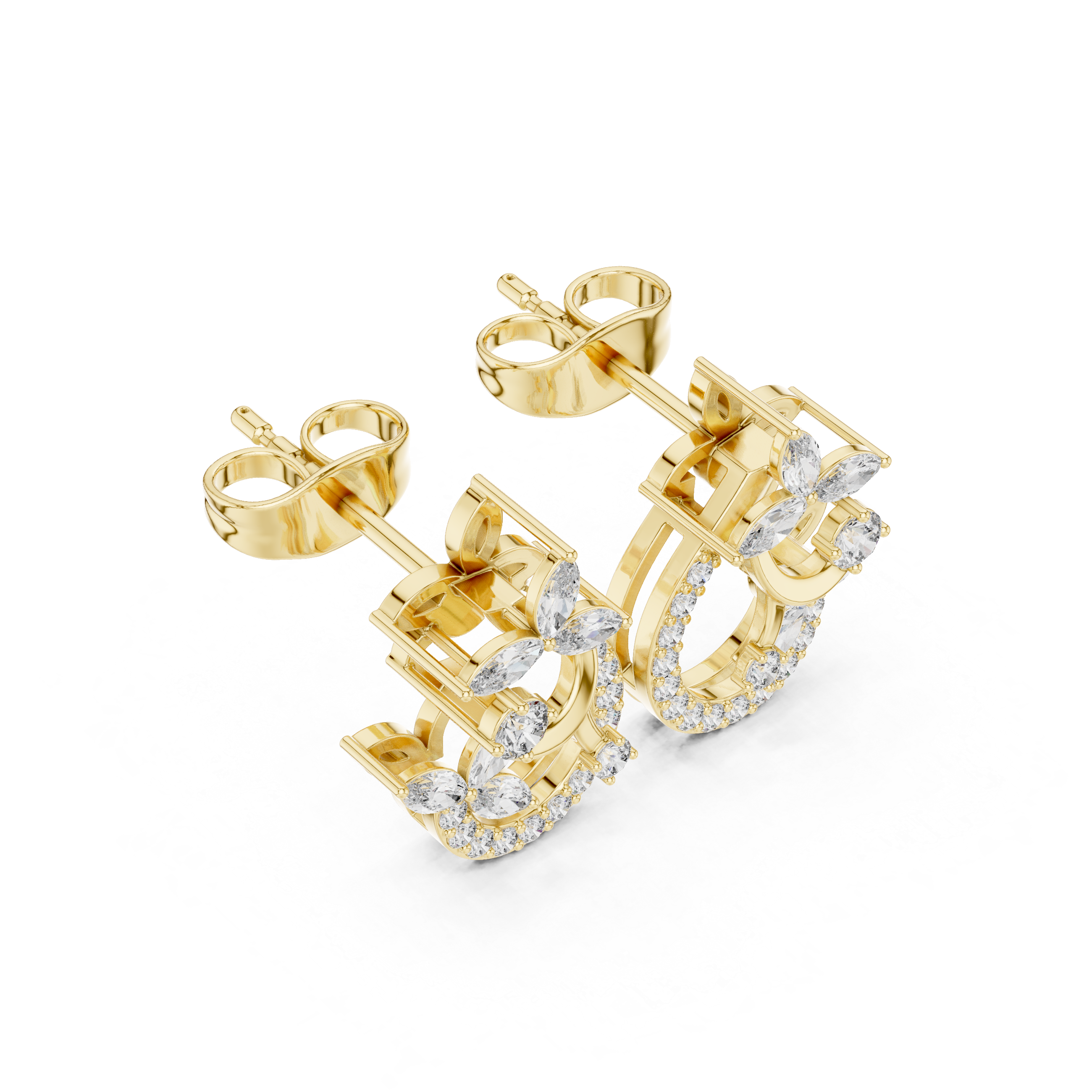 Bridal jewellery set with matching necklace.