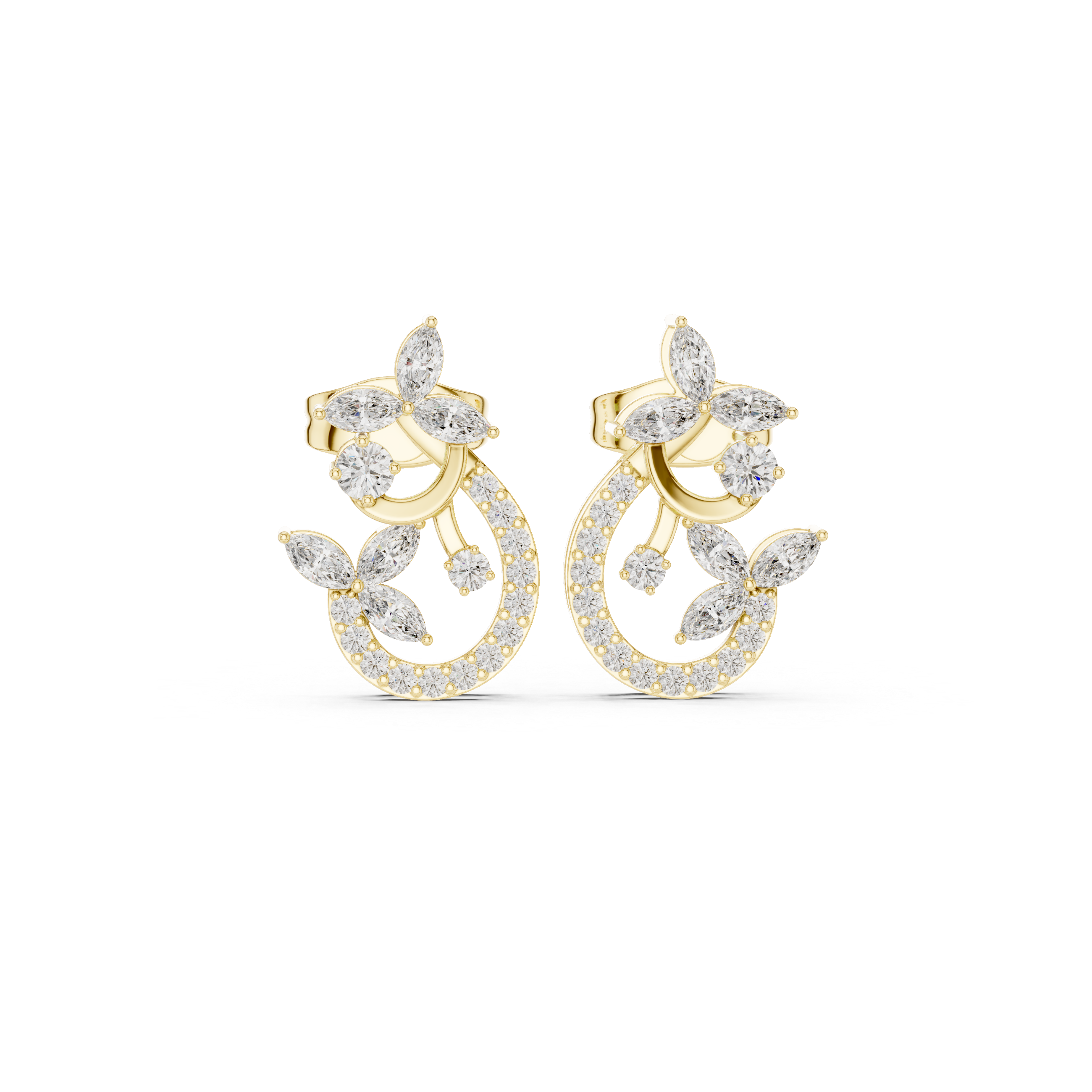 Engagement jewellery set with diamonds.