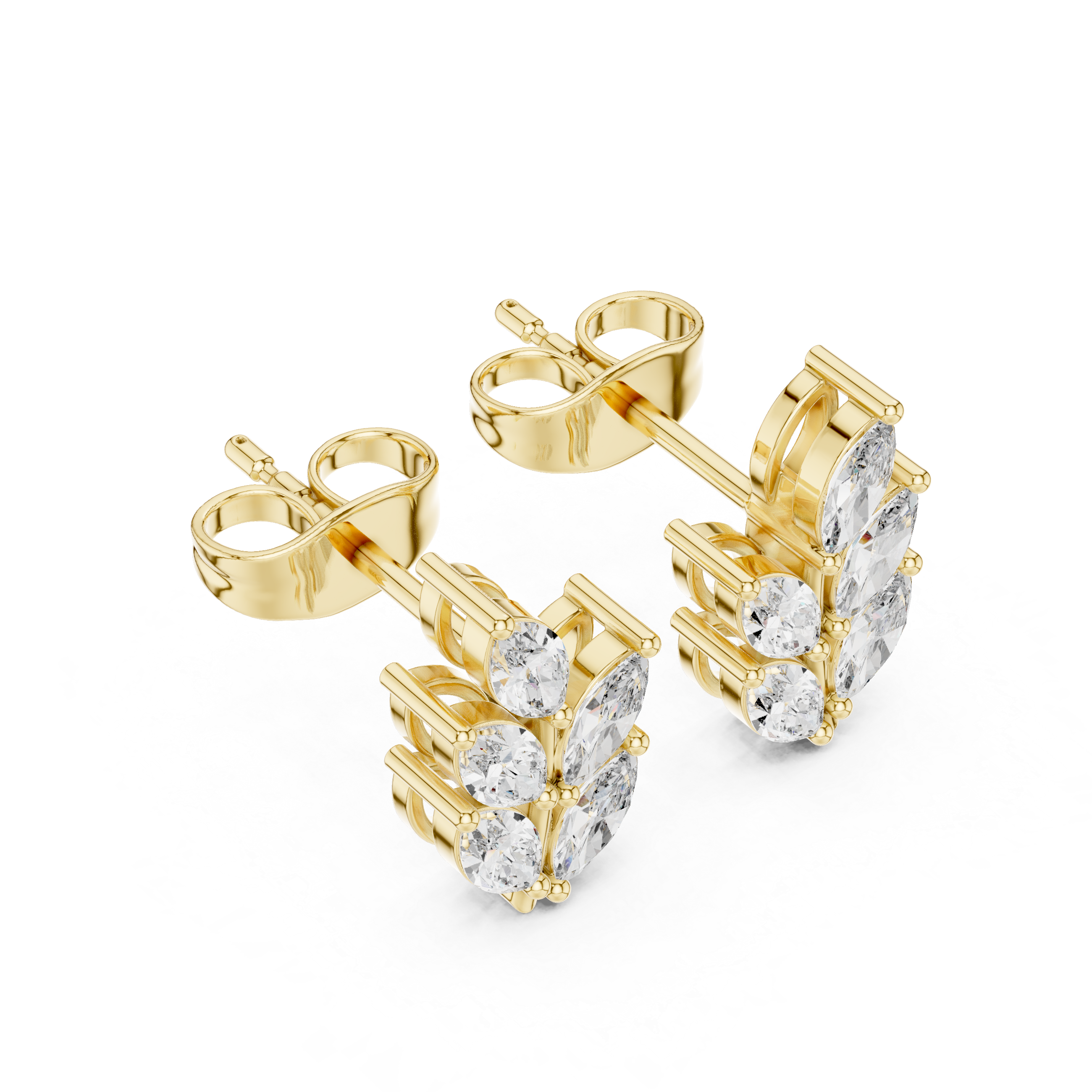 Floral toe ring with carved detail.