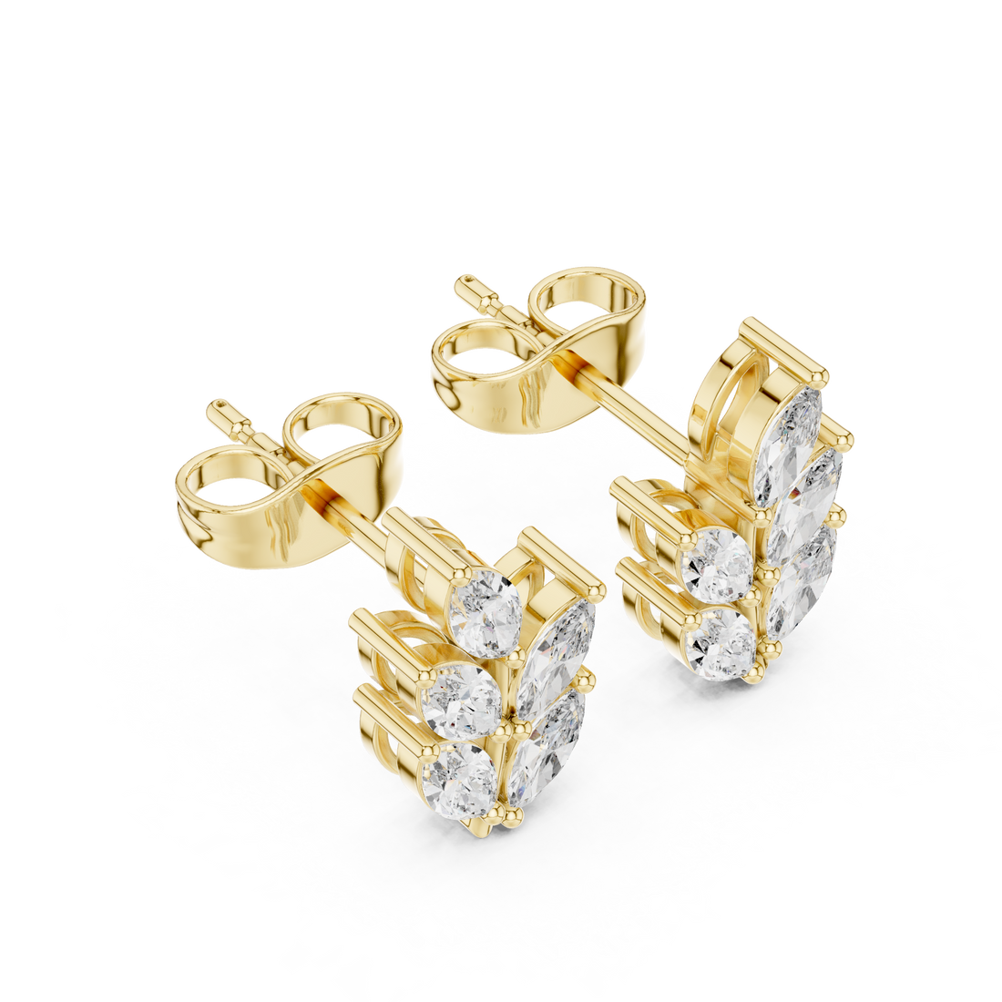 Floral toe ring with carved detail.