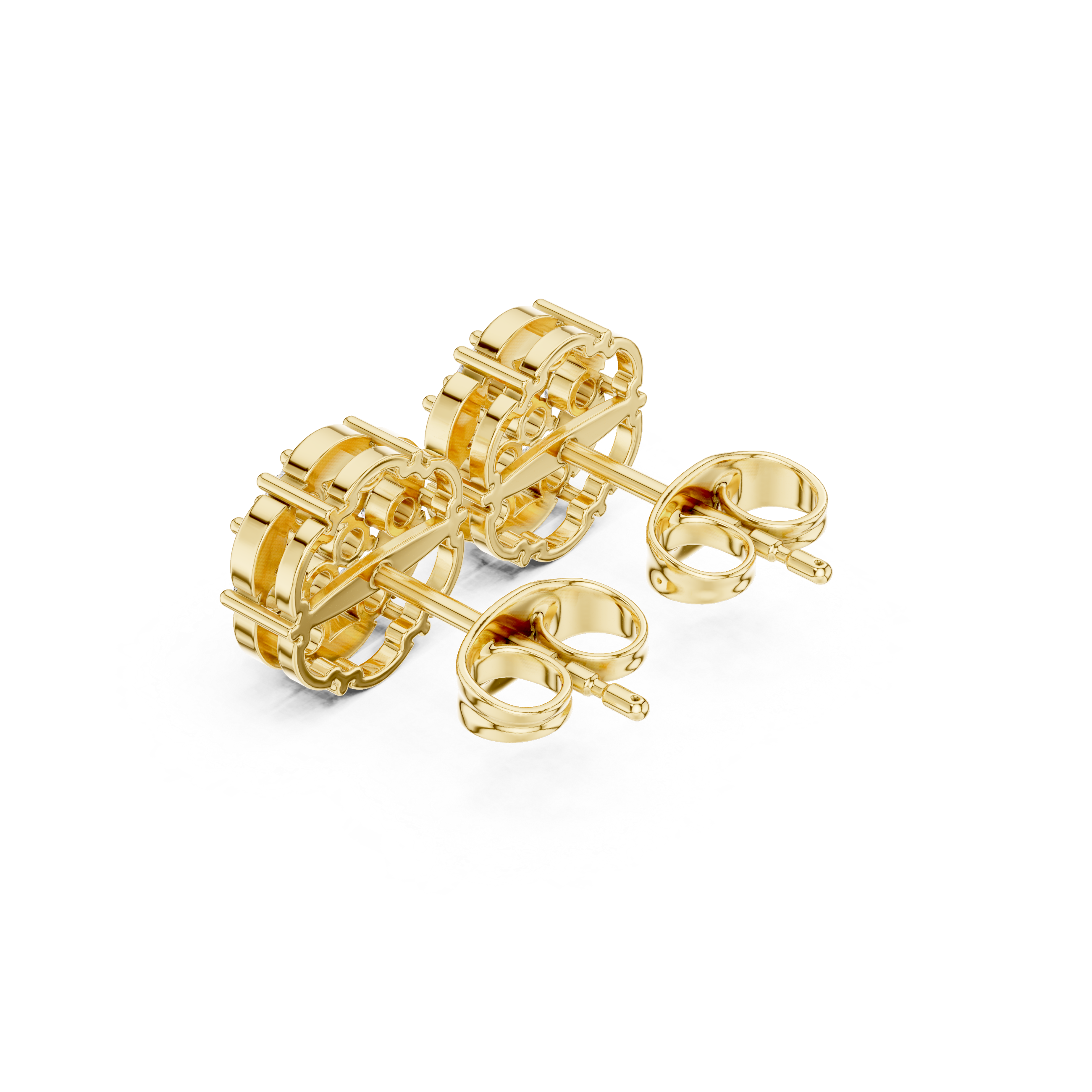 Traditional gold necklace with detailed design.