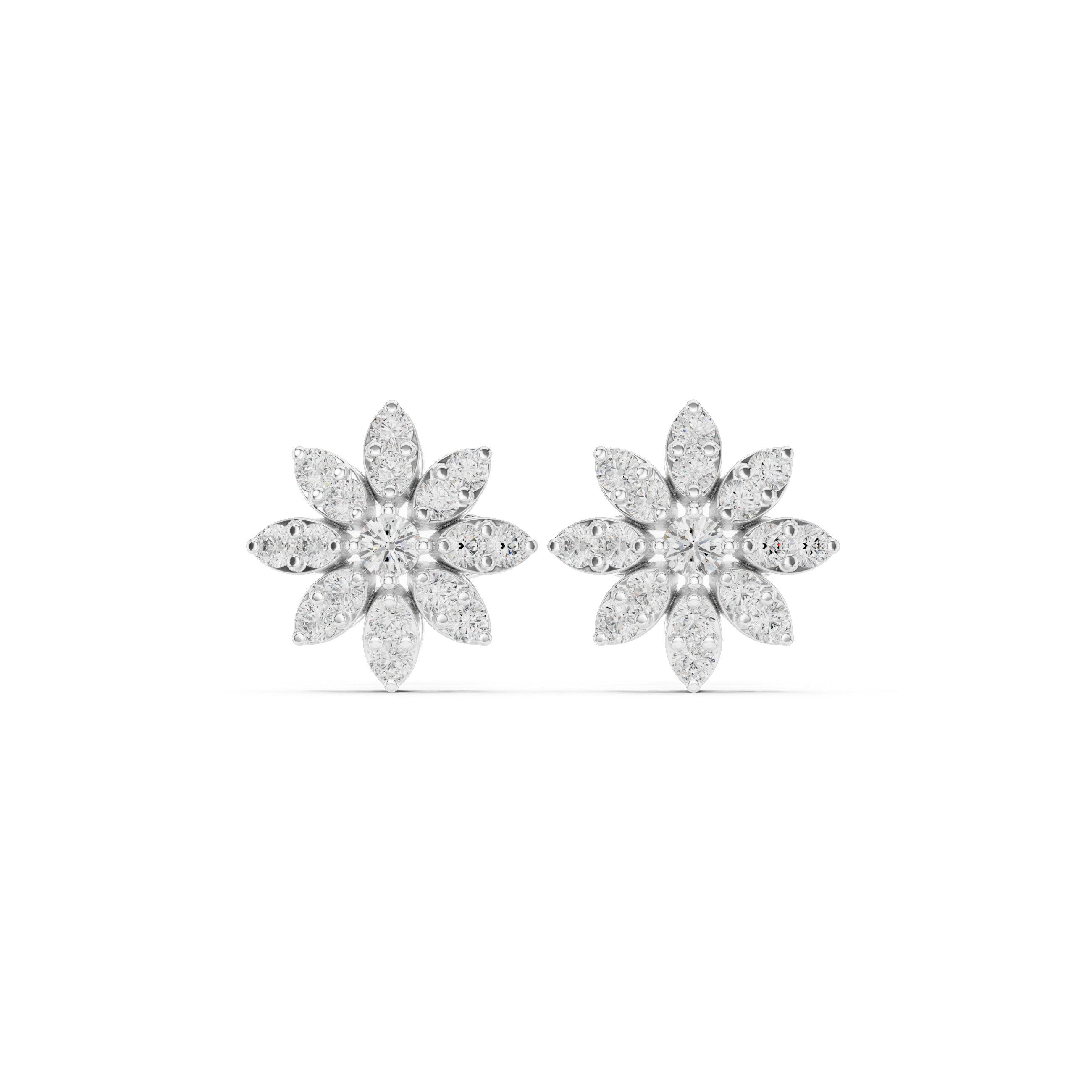 Double row diamond ring with elegant shine.