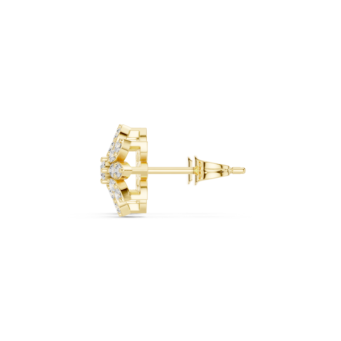 Textured gold hoop earrings with modern look.