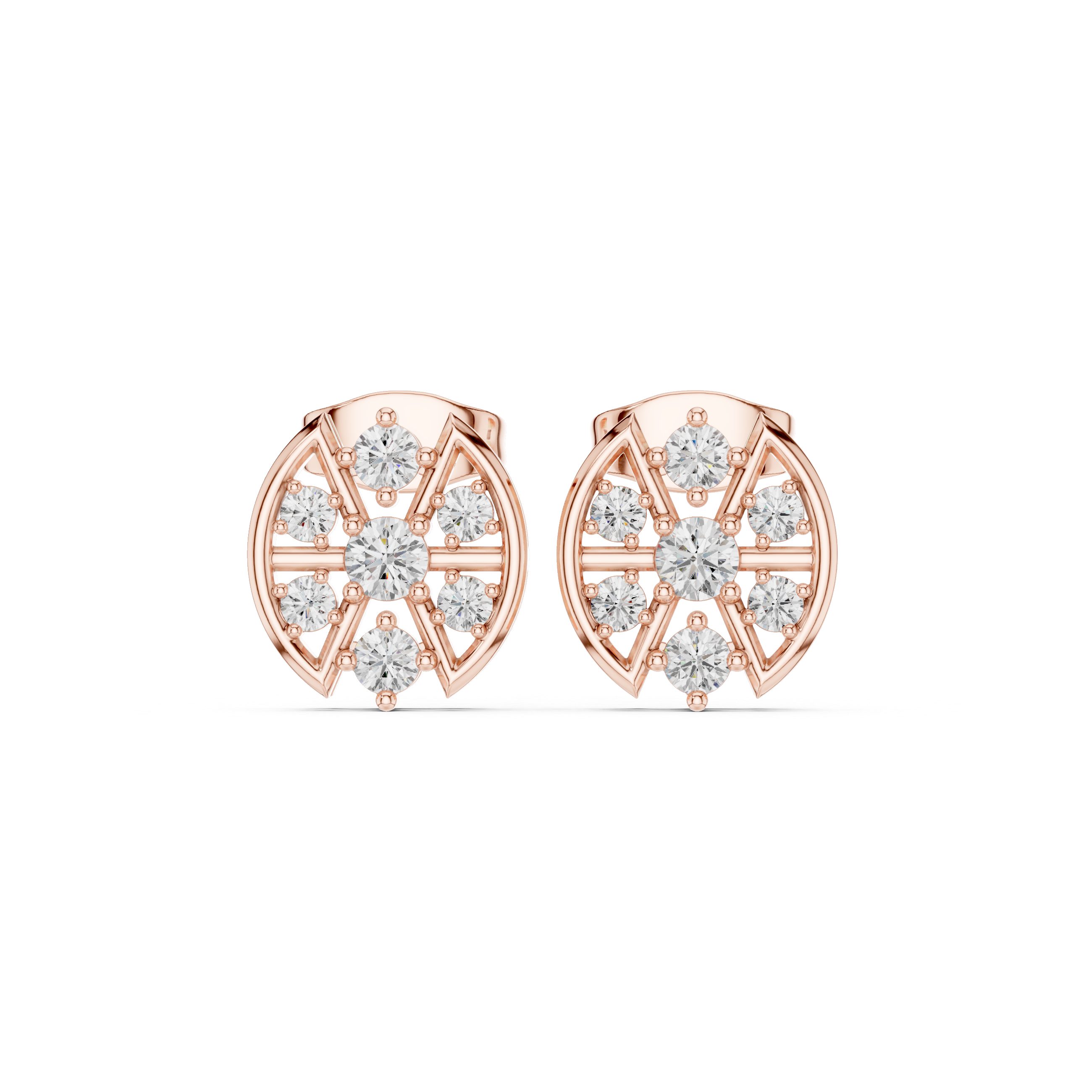 Chain tassel earrings with layered strands.