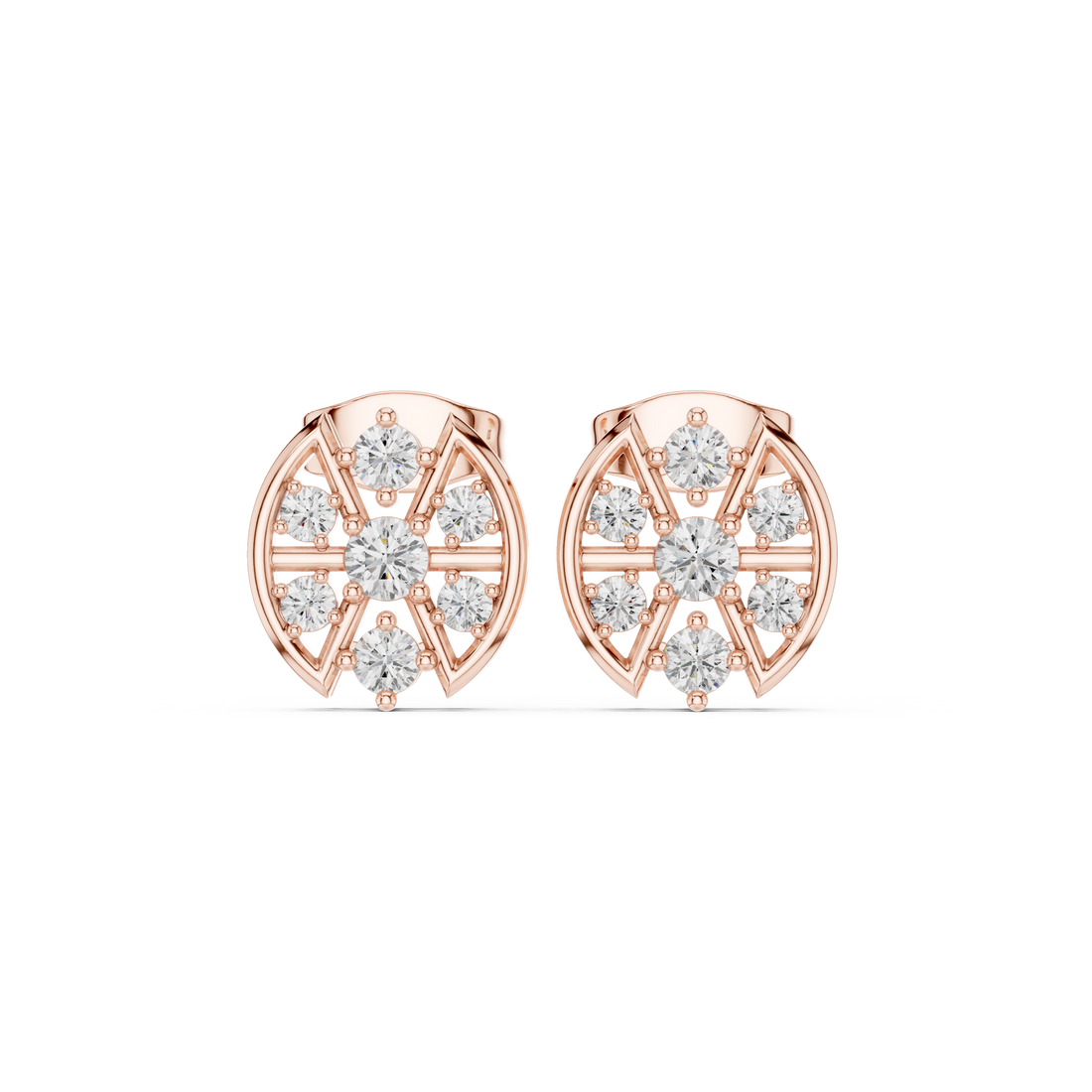 Chain tassel earrings with layered strands.