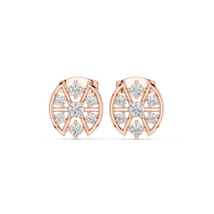Chain tassel earrings with layered strands.