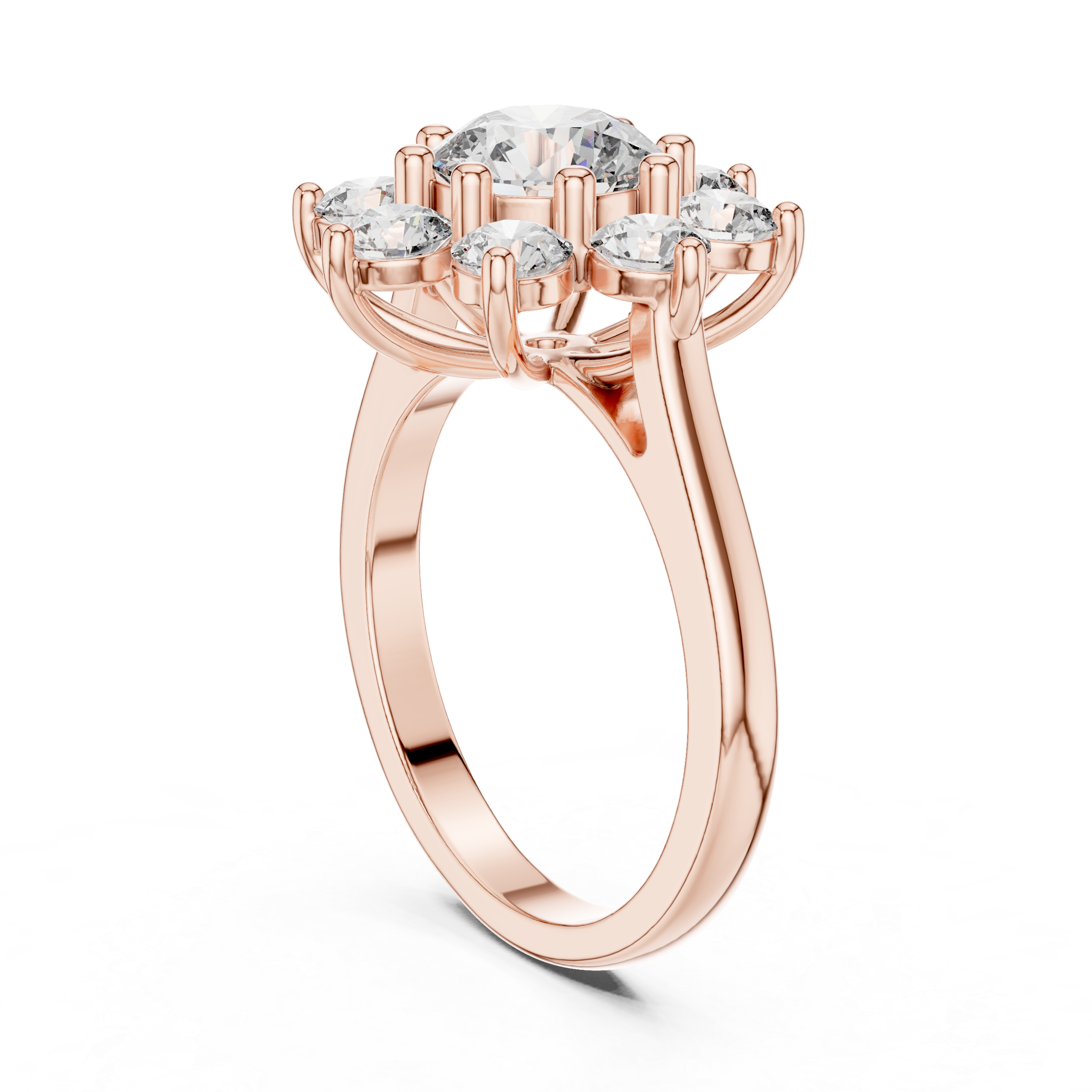 Decorative fashion ring with modern detail.