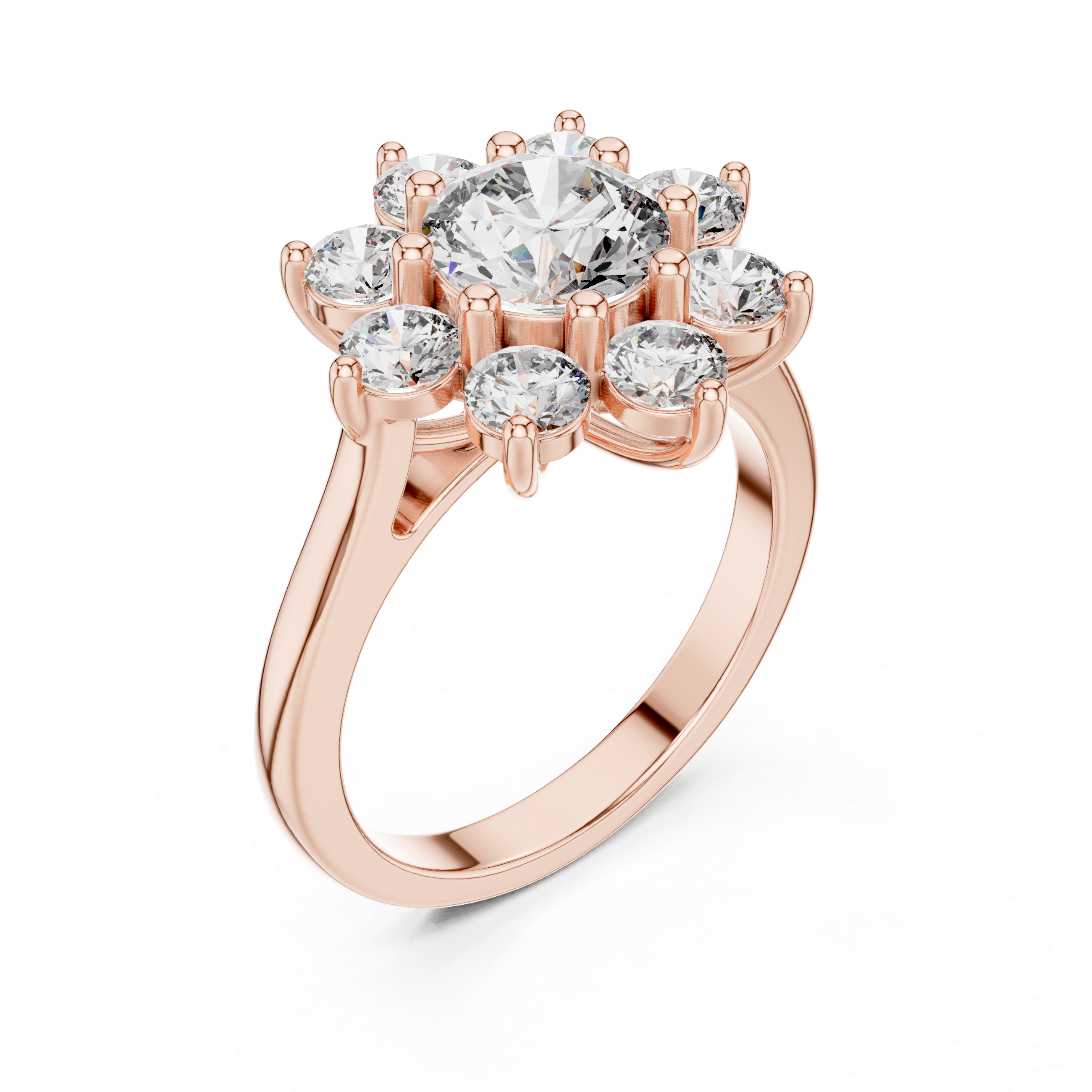 Designer luxury ring with bold structure.