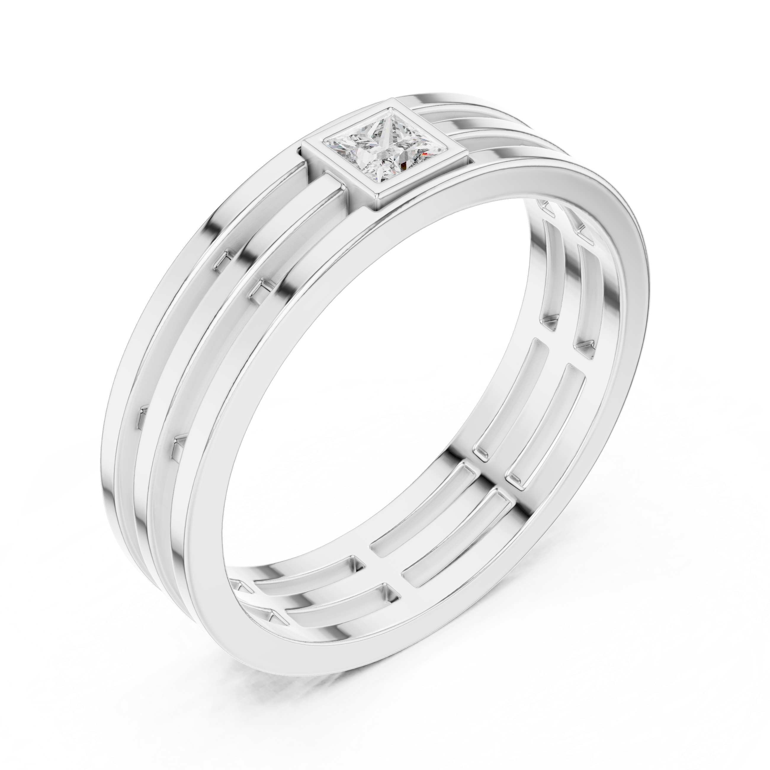 Gold toe ring with modern slim band.