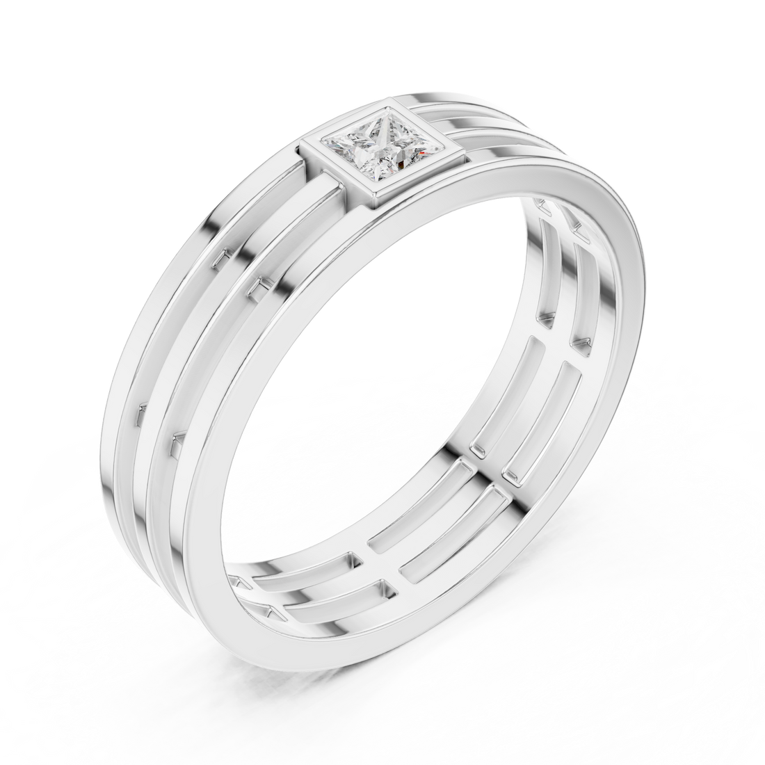Gold toe ring with modern slim band.