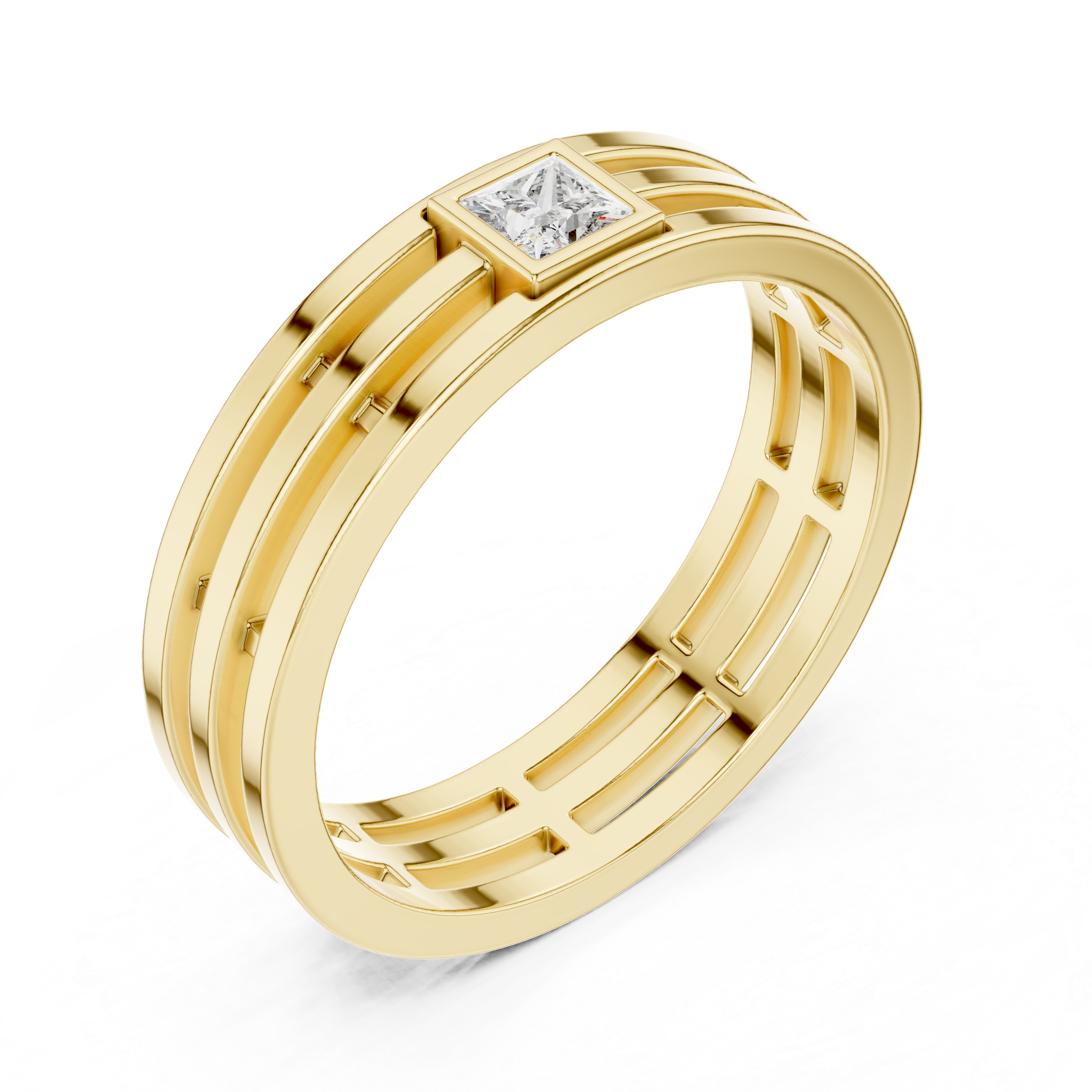Modern layered ring with multi-band structure.