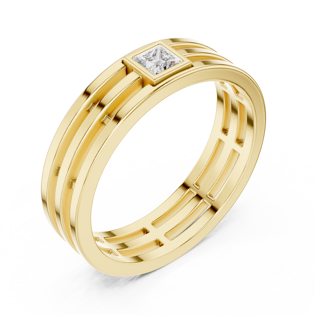 Modern layered ring with multi-band structure.
