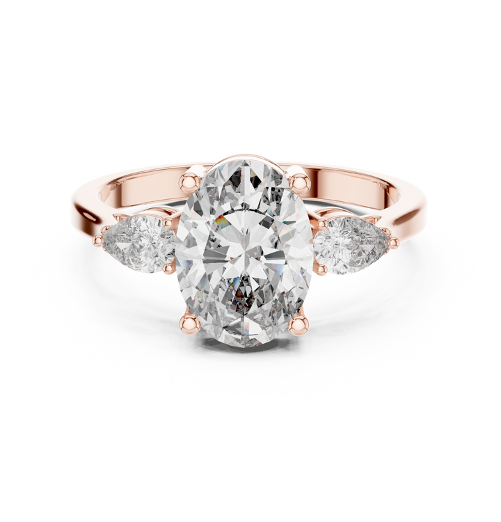 Diamond halo earrings with bright sparkle.