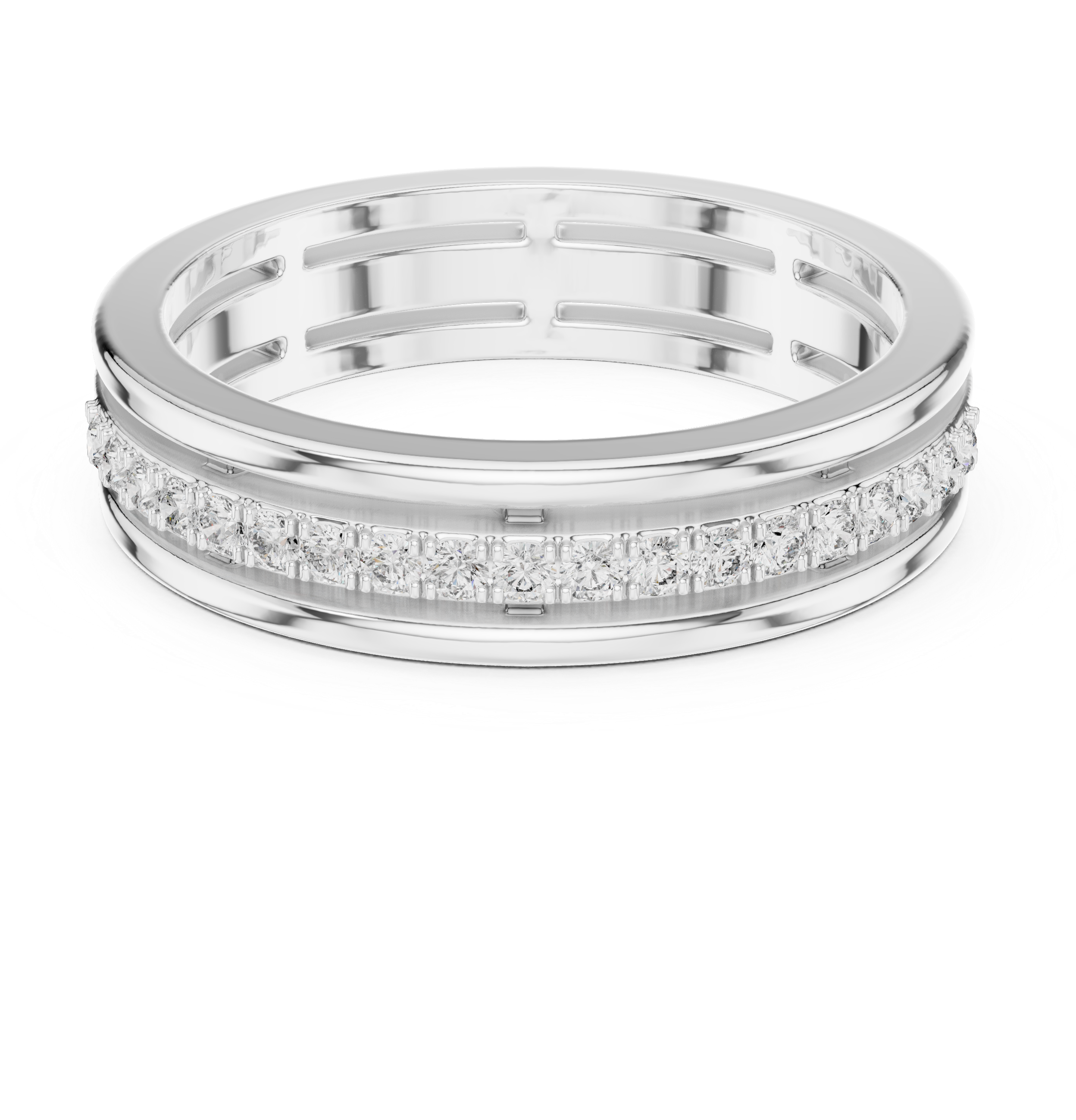 Slim cuff bracelet with polished edges.