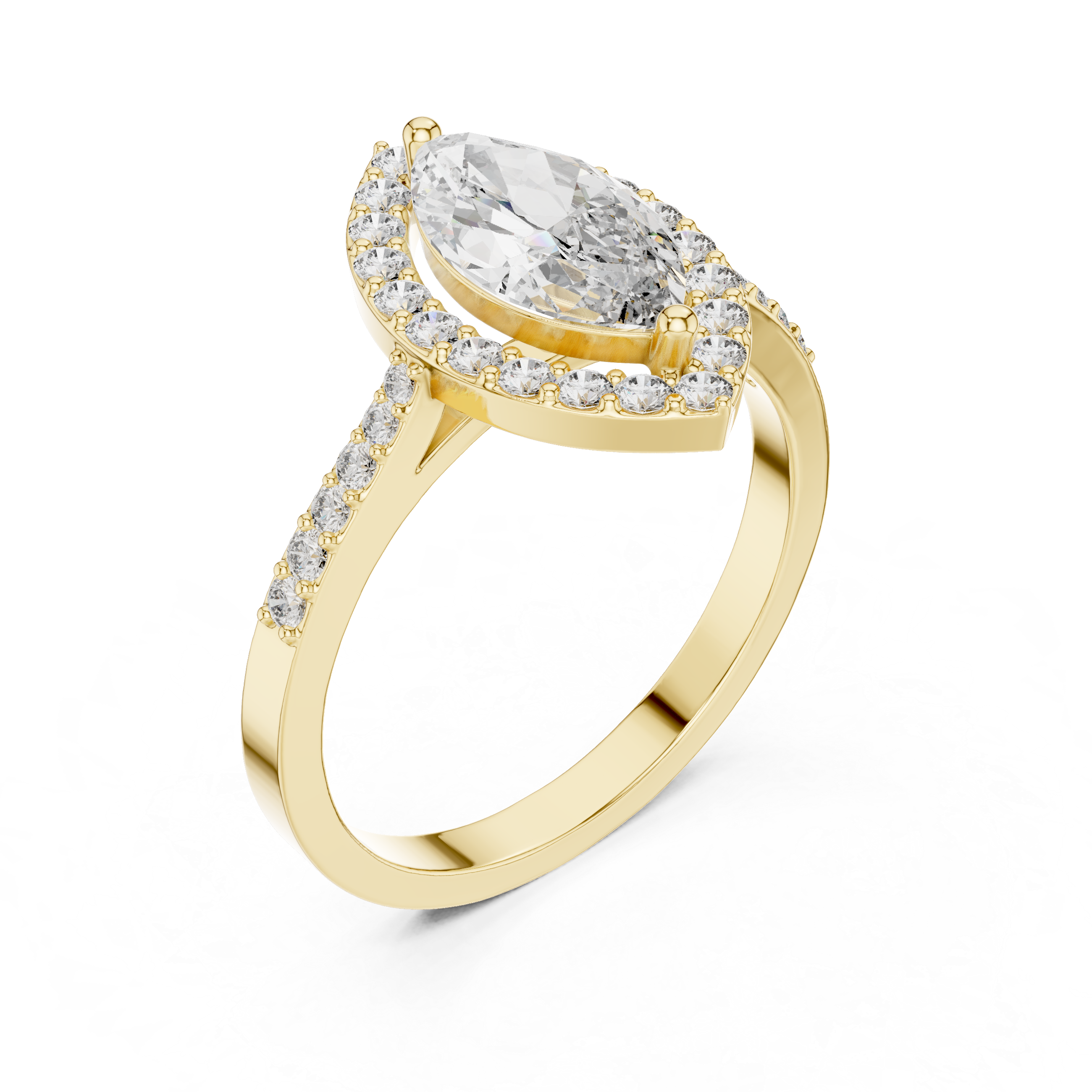 Diamond moon pendant necklace with elegant glow.