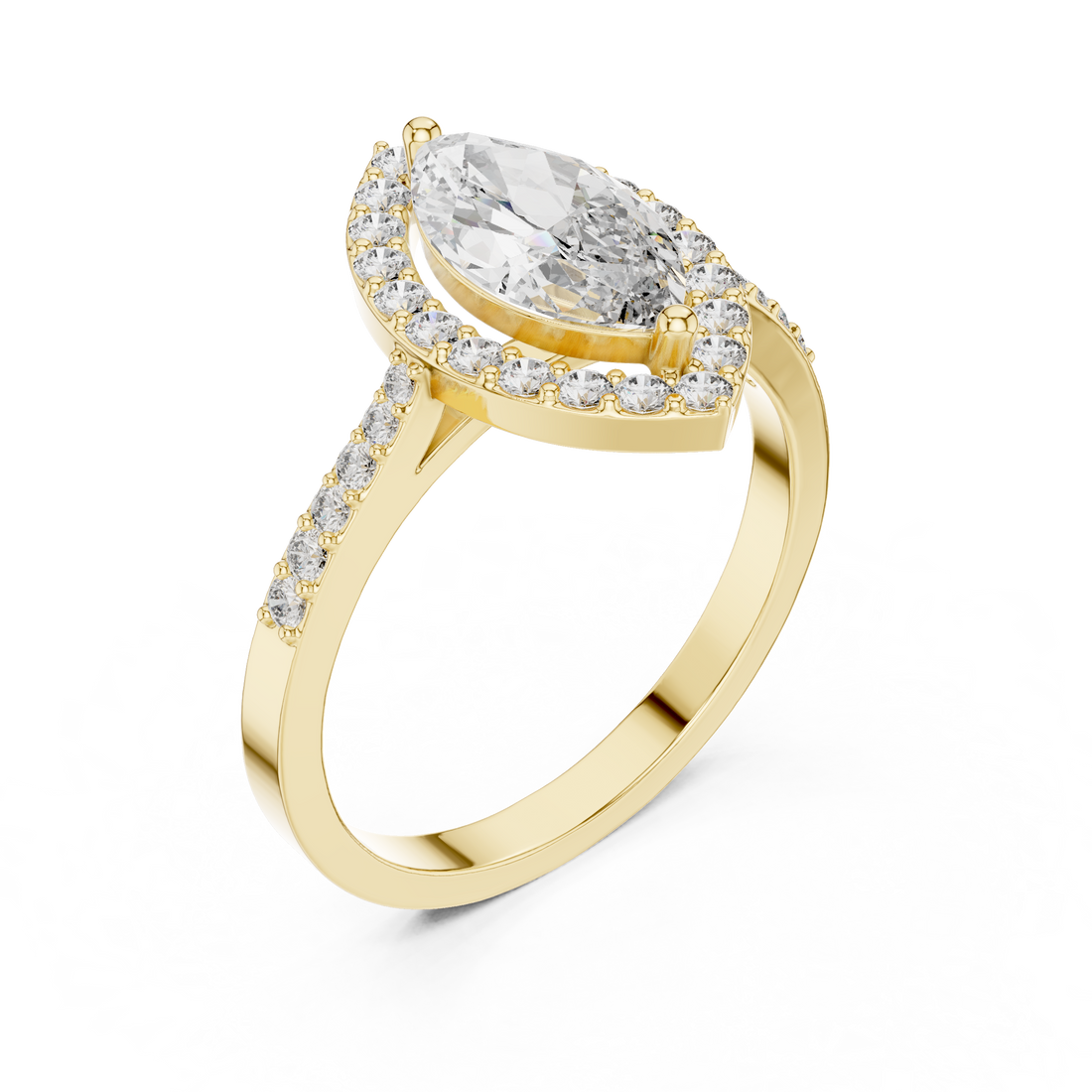 Diamond moon pendant necklace with elegant glow.