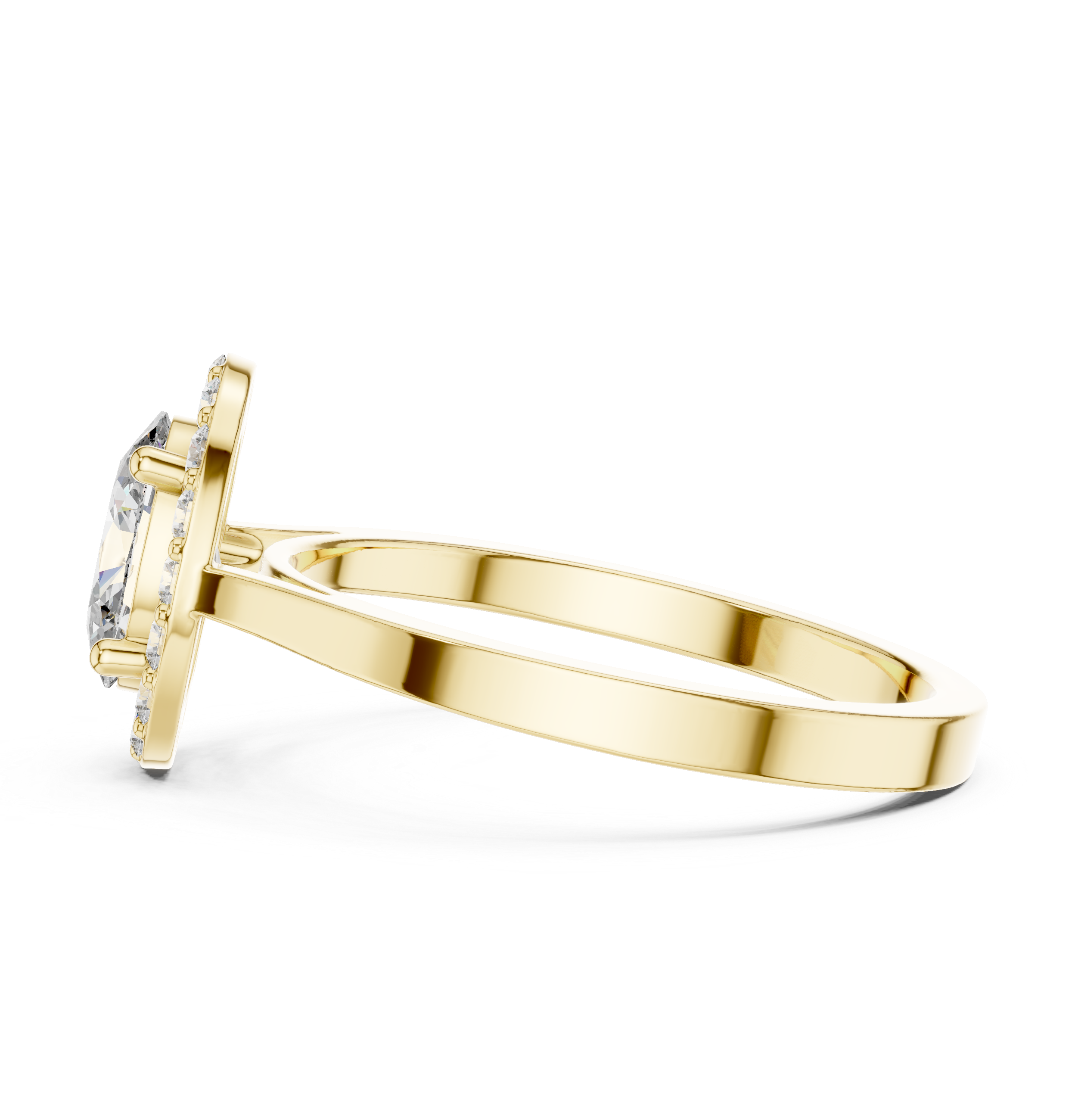 Diamond nose stud with simple round setting.