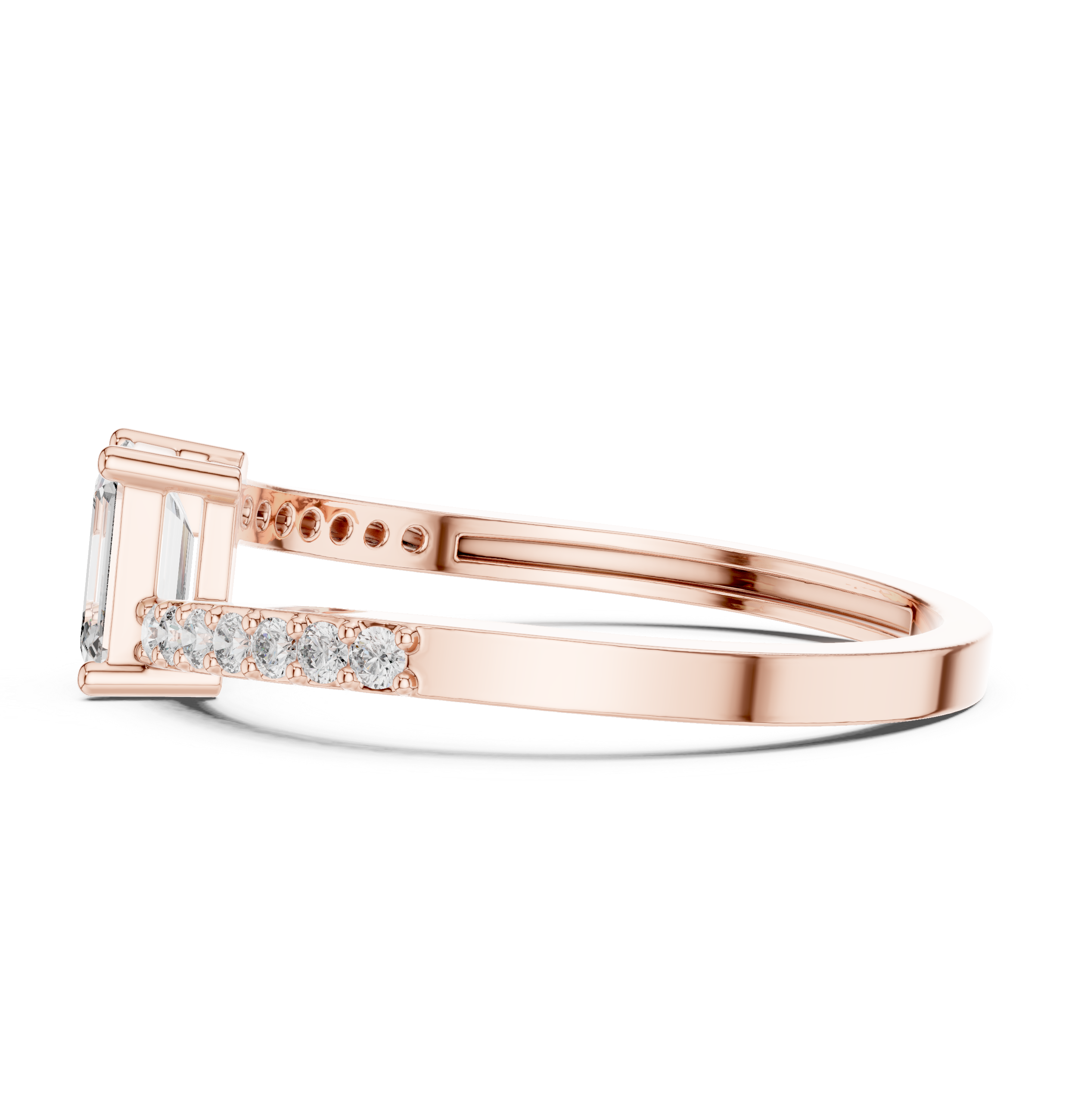 Men's diamond band with modern square setting.