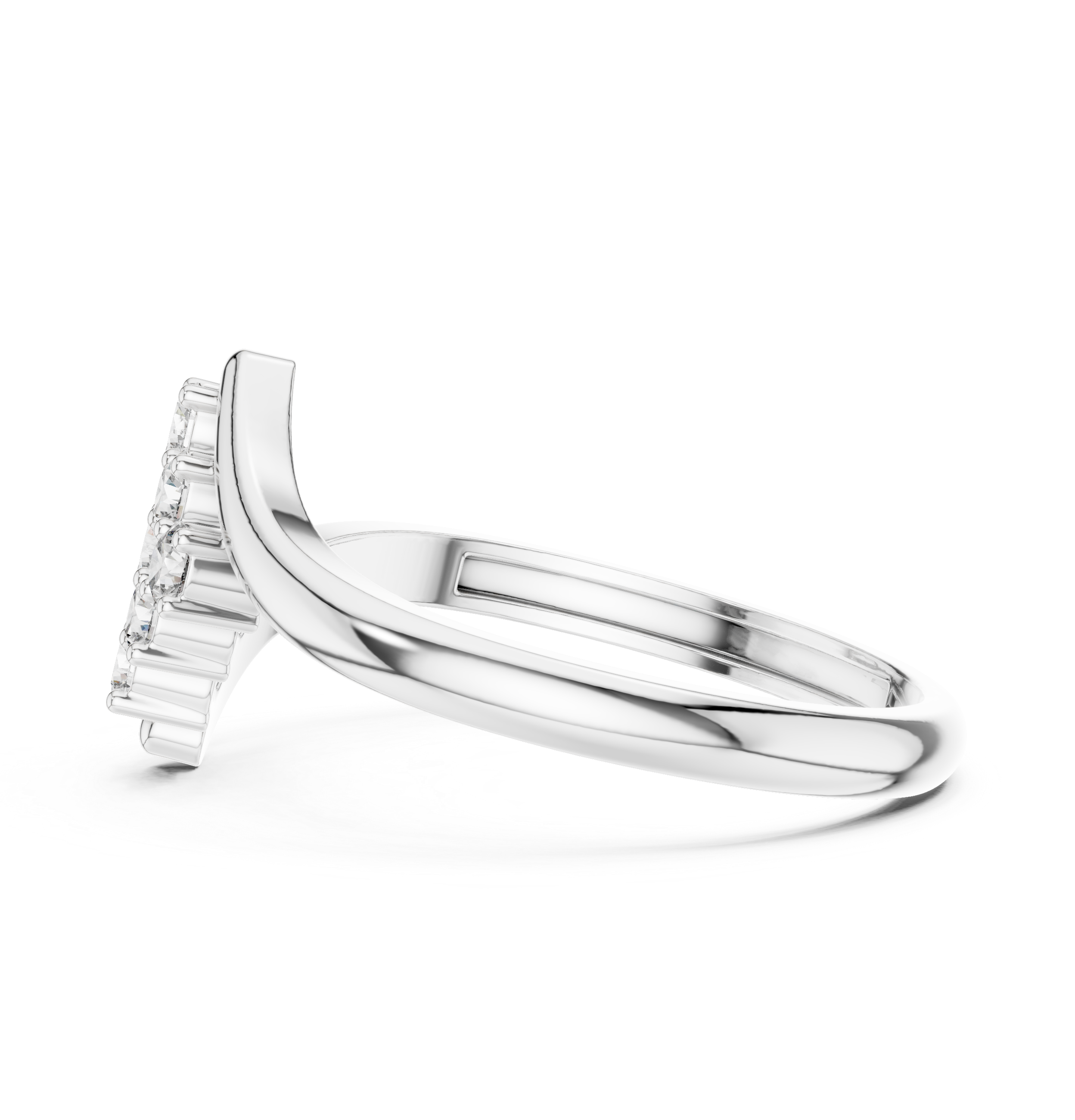 Open style ring with adjustable ends.