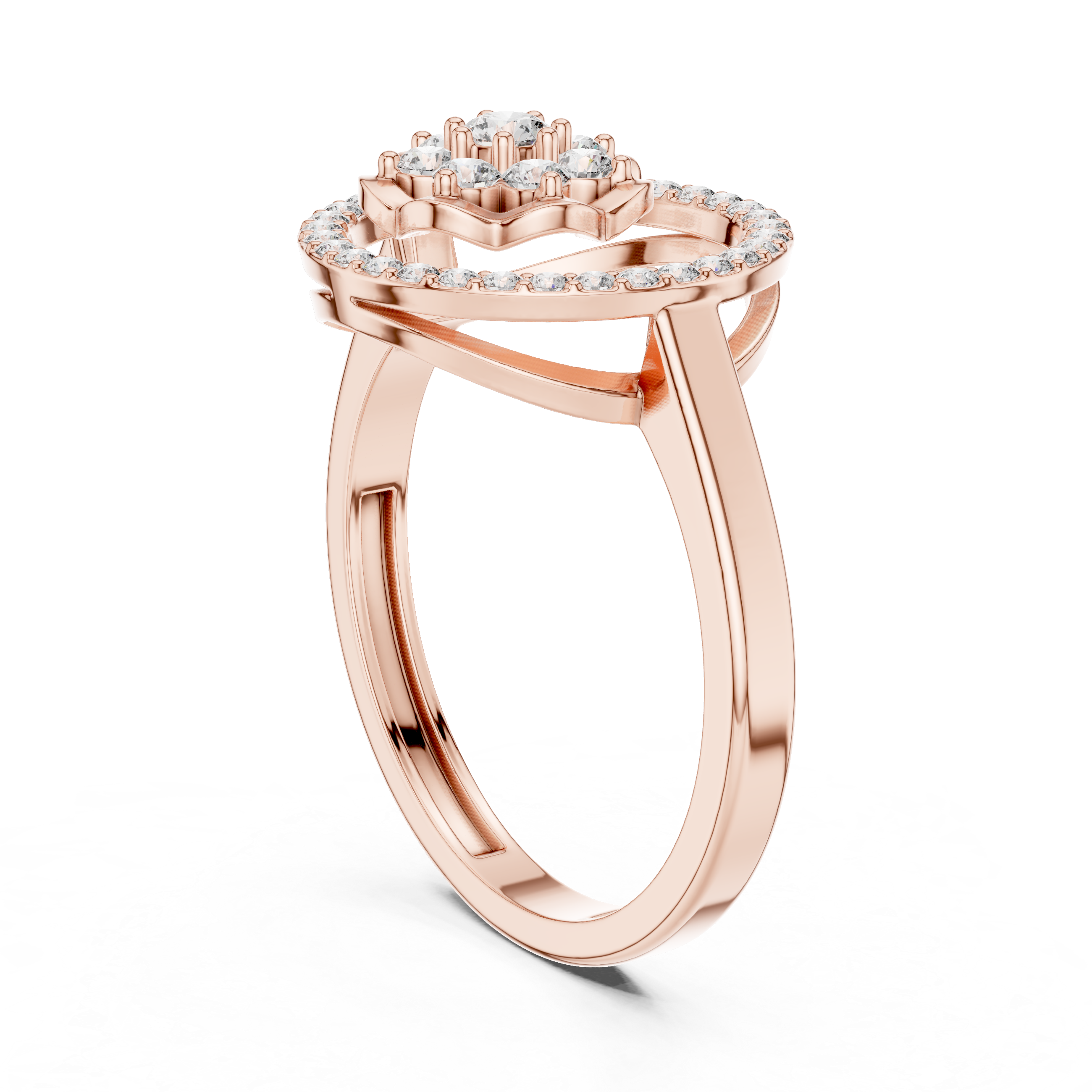 Anniversary band with sparkling gemstone row.