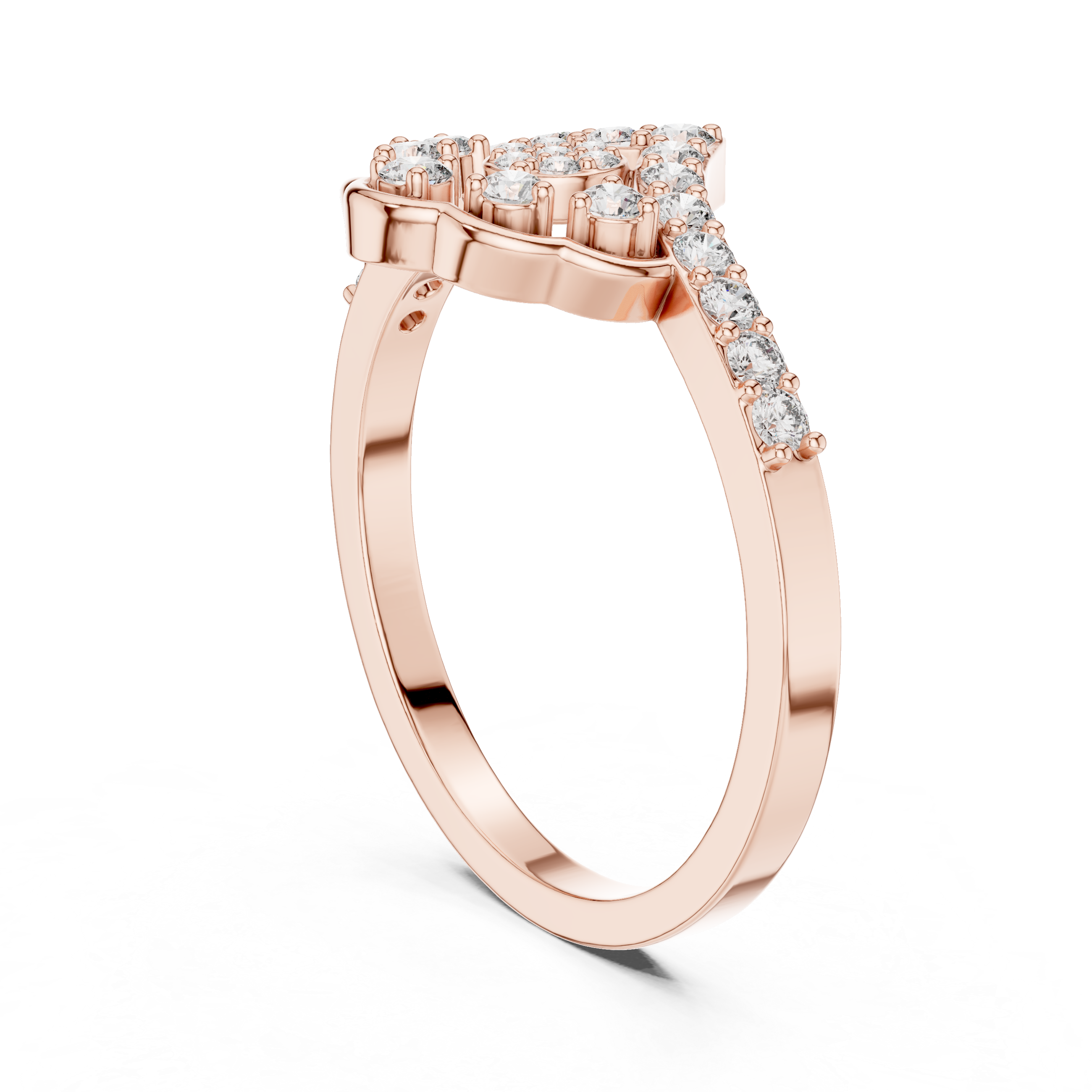 Floral carved toe ring with elegant pattern.