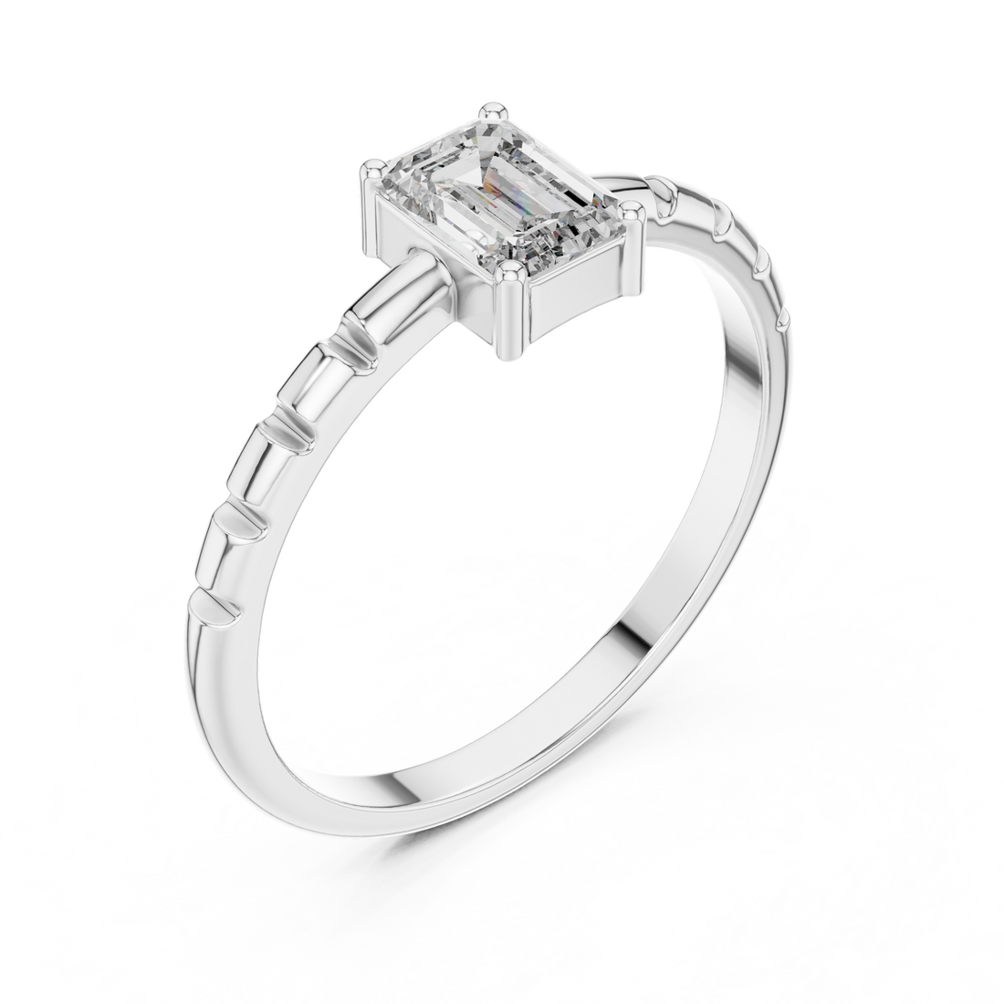 Elegant wedding band with polished shine.