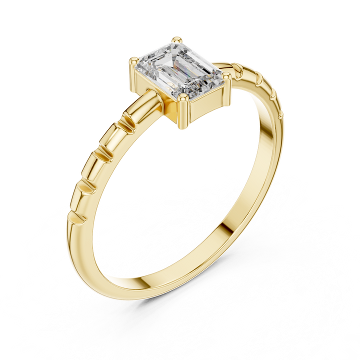Designer luxury ring with bold structure.