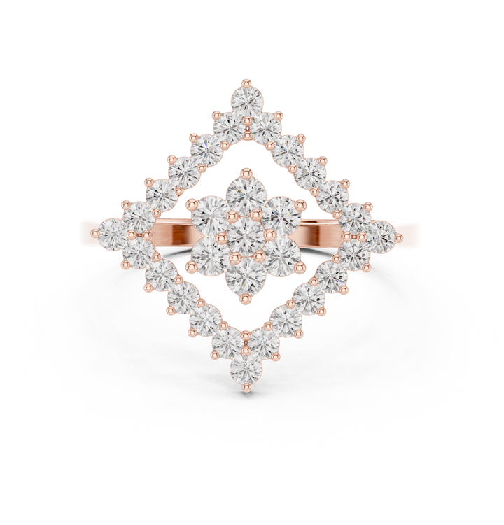 Small diamond earrings with bright sparkle.